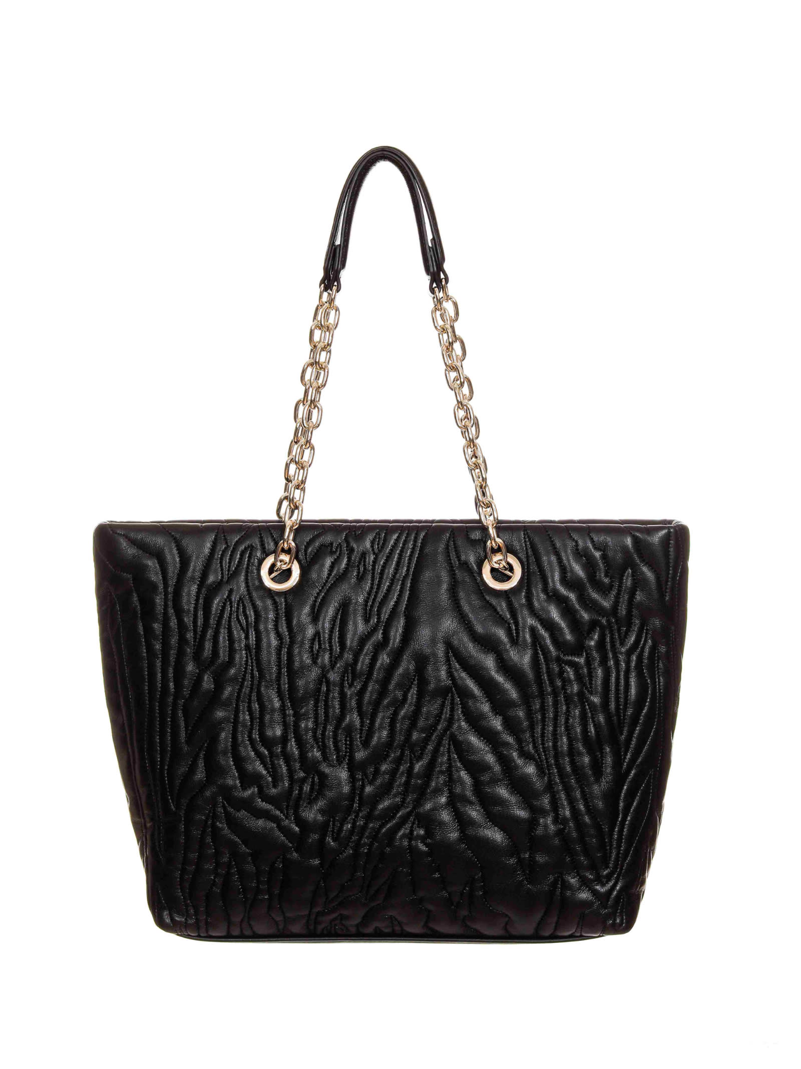 Just Cavalli Tote Bag In Black