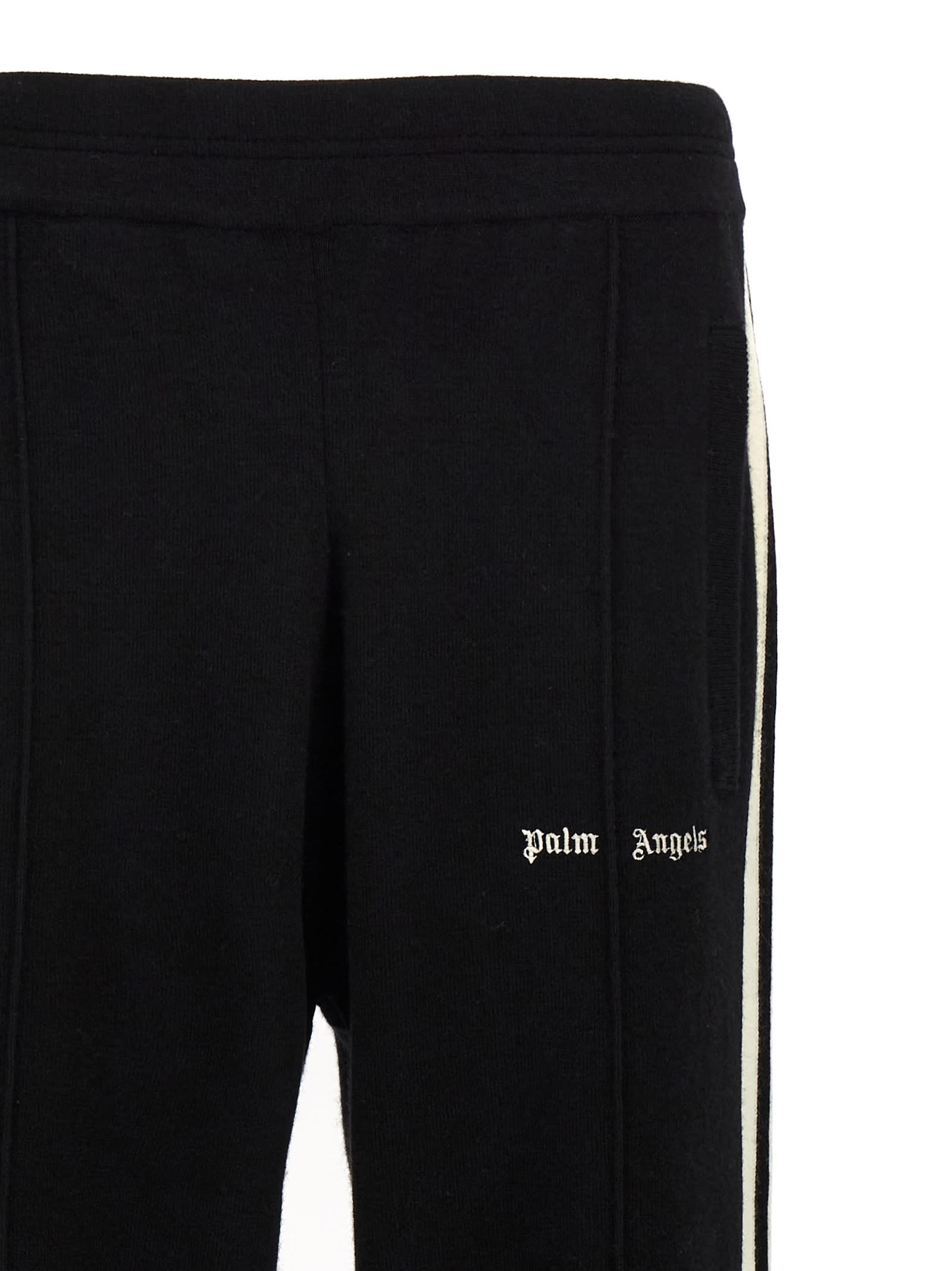 Shop Palm Angels Classic Logo Joggers In White/black