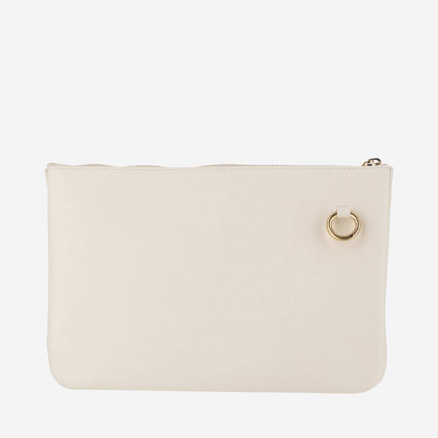 Jil Sander Leather Shoulder Bag With Logo In White