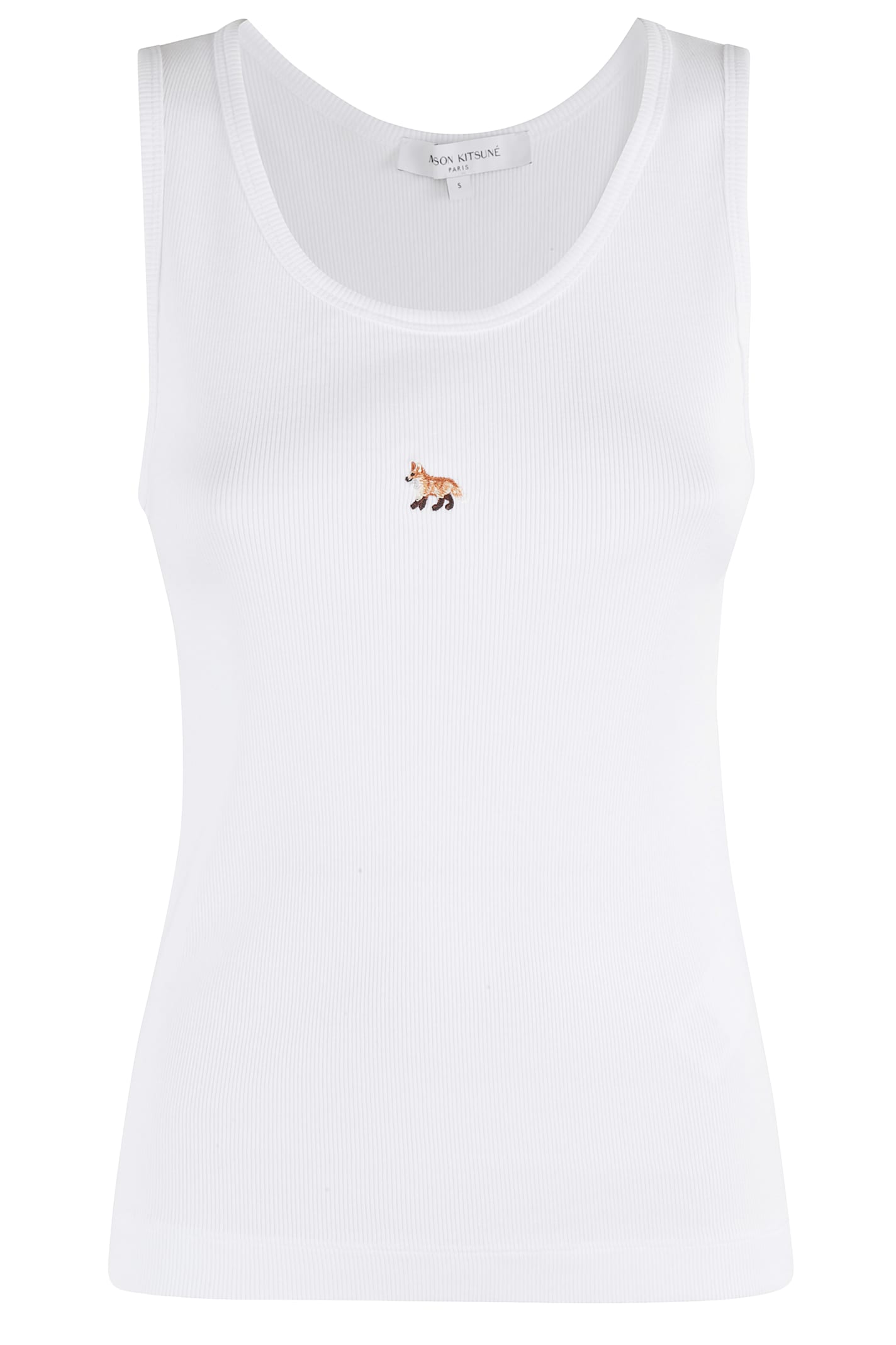 Shop Maison Kitsuné Tank Top In White