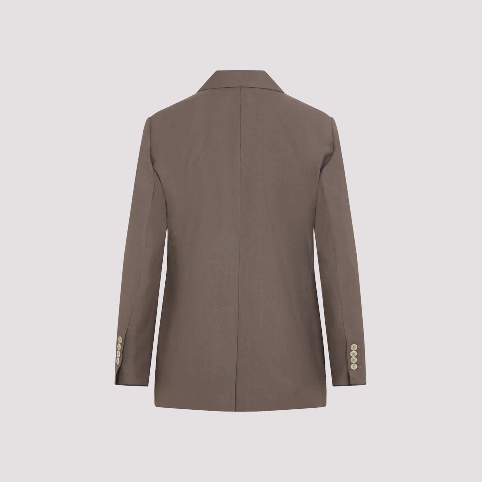 Brunello Cucinelli Tailleur Brown Viscose Jacket In Brown