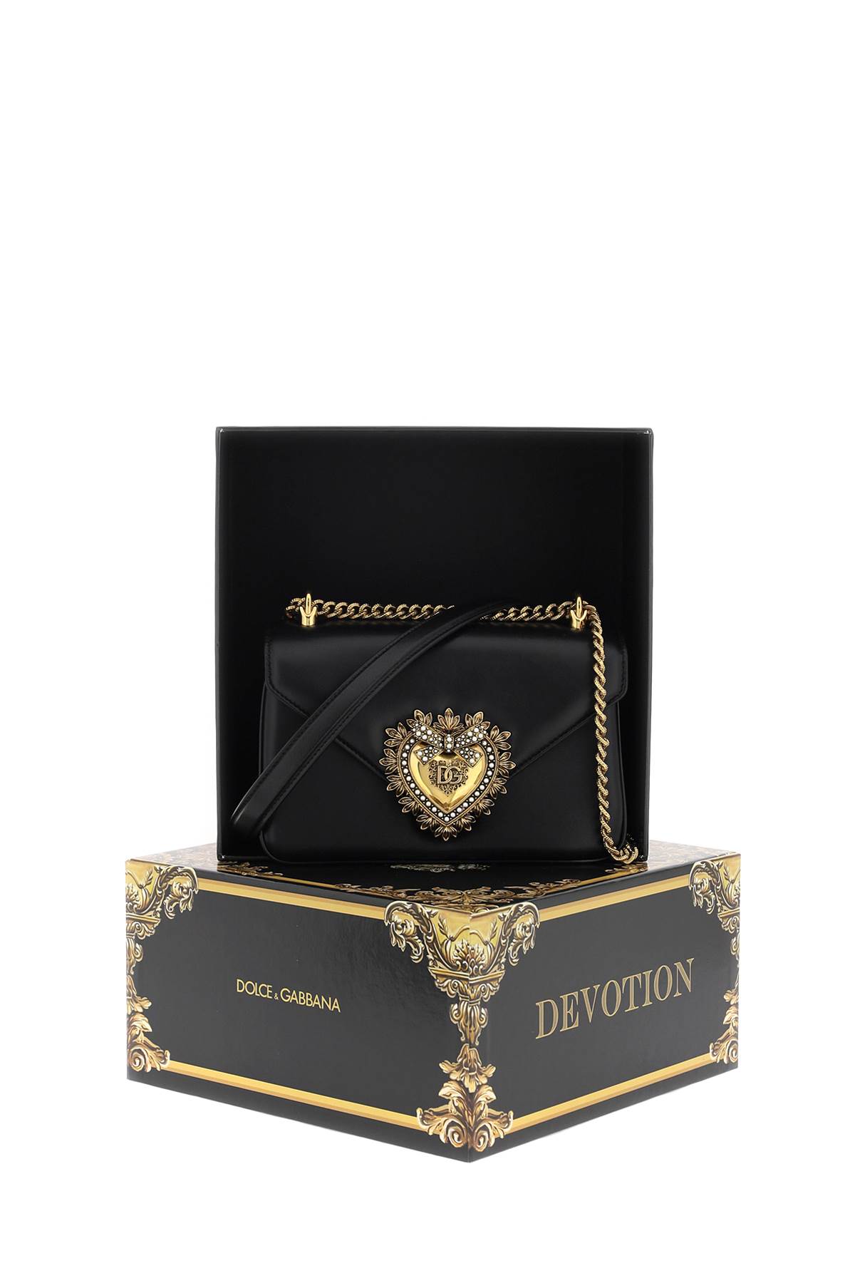 Shop Dolce & Gabbana Devotion Shoulder Bag In Nero (black)
