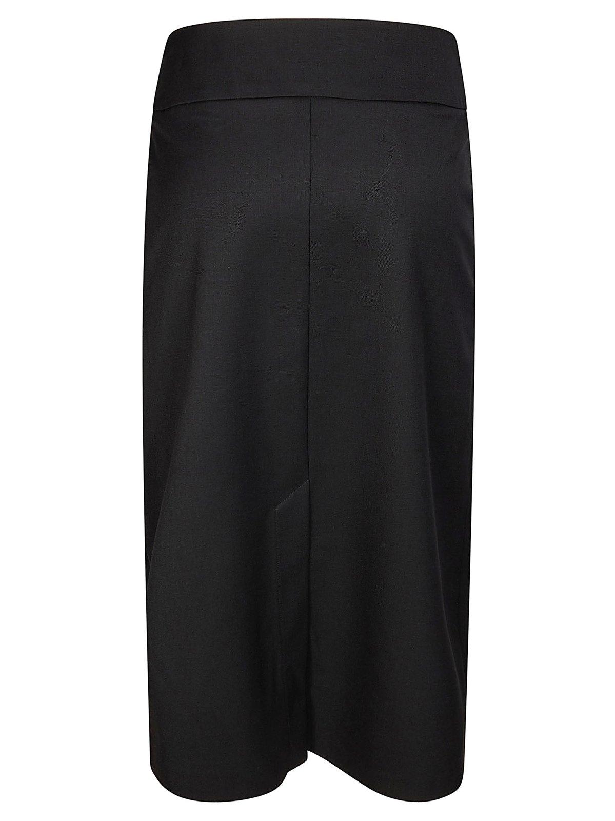 Diesel A-line Midi Skirt In Nero