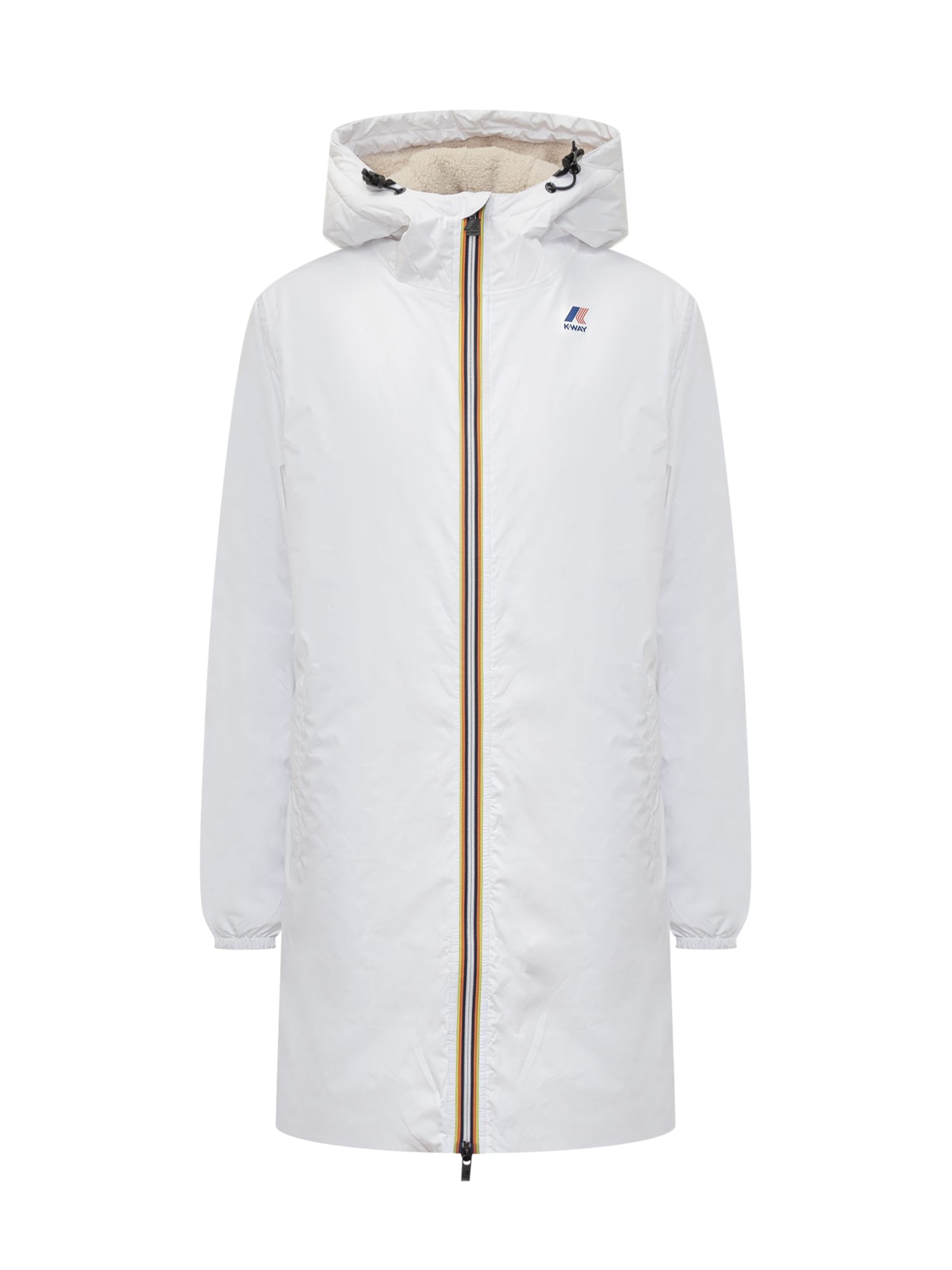 Shop K-way Le Vrai 3.0 Eiffel Down Jacket In White