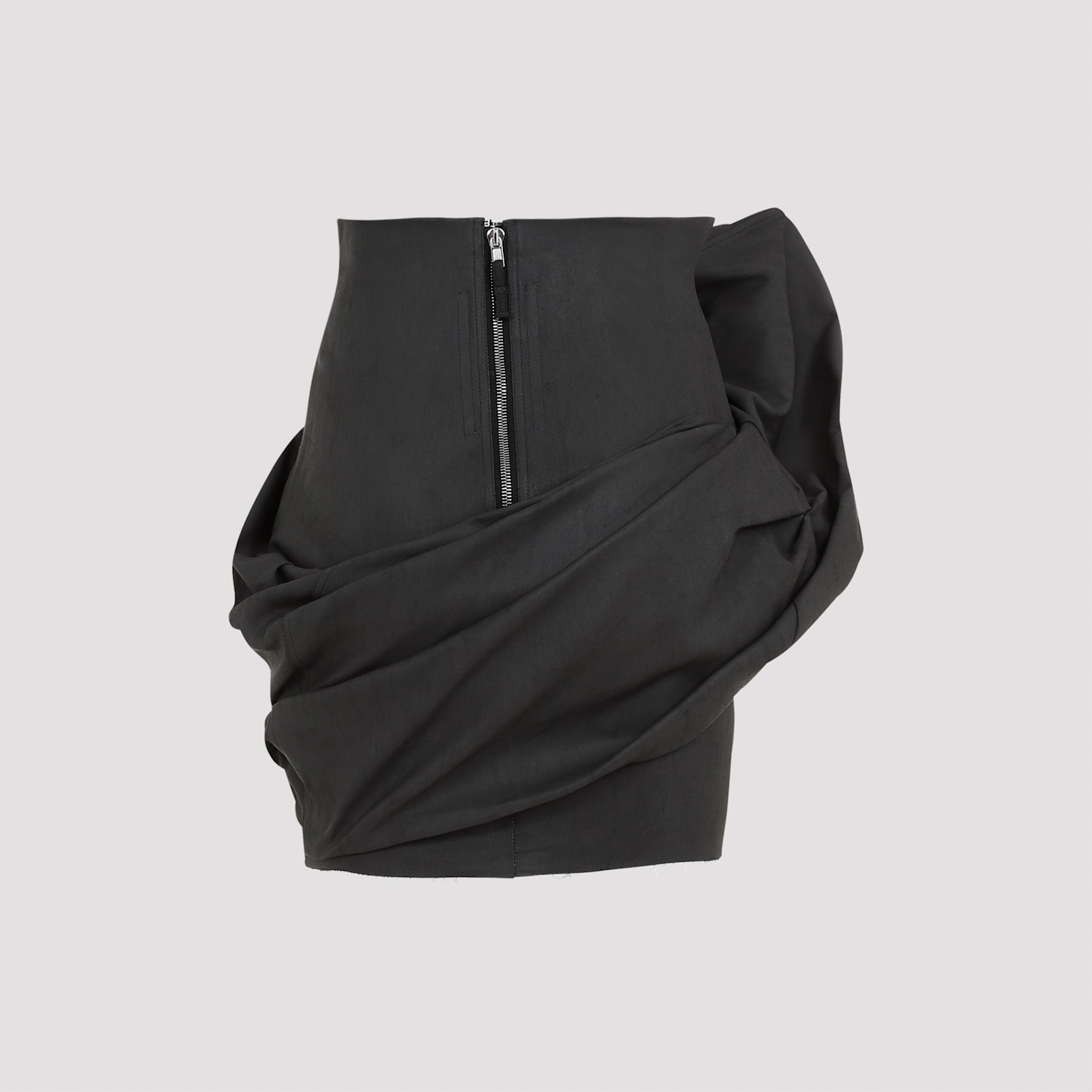 Rick Owens Draped Mini Skirt Women In Black