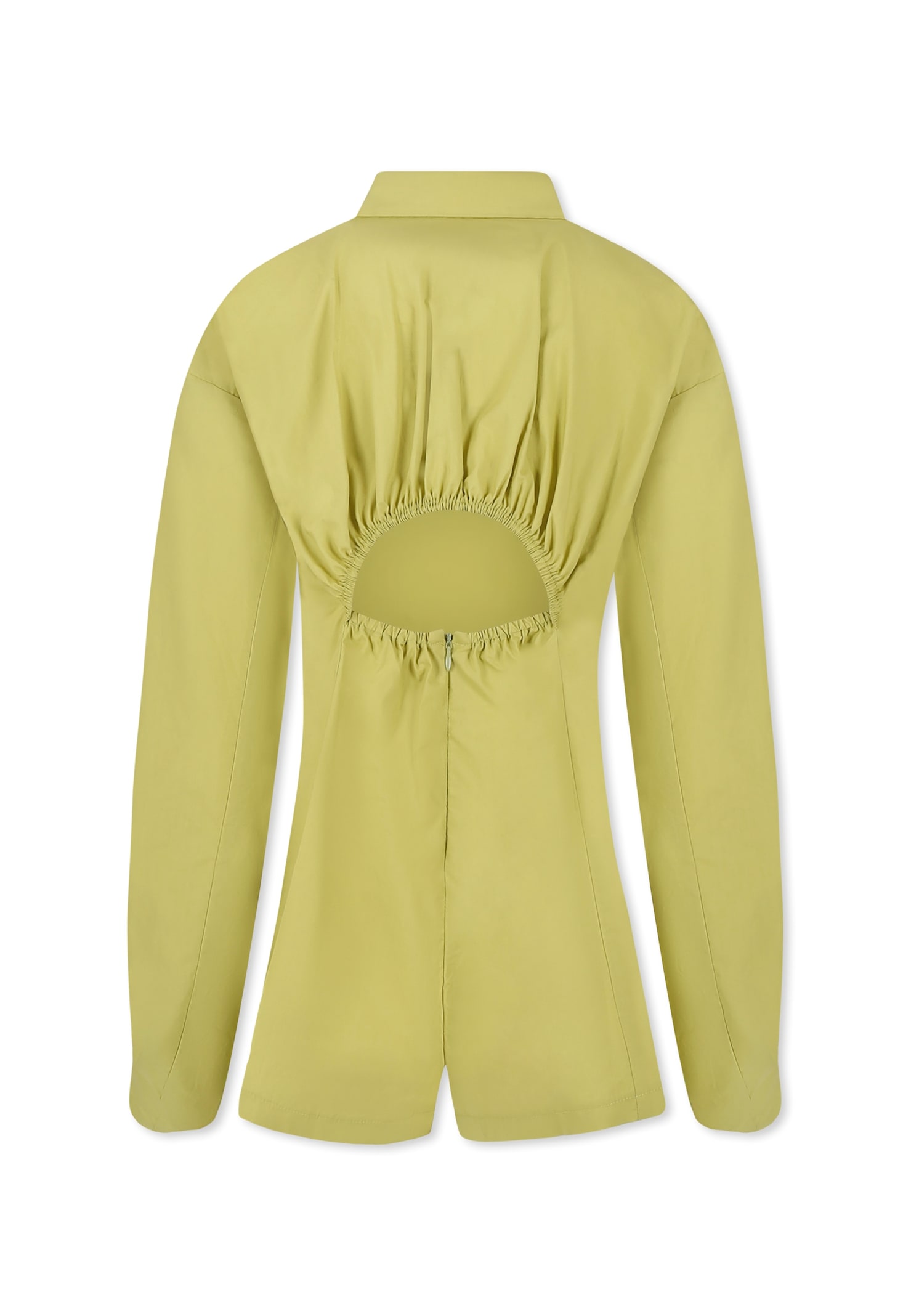 Pinko Green Jumpsuit For Girl With Logo In Green