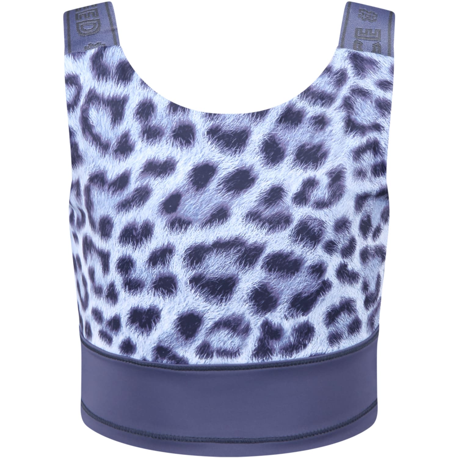 Molo Light-blue Top For Girl With Animalier Print