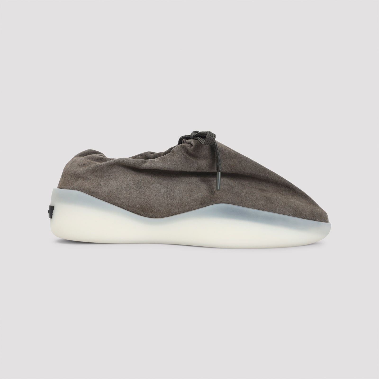 Fear Of God Suede Round Toe Sneakers With Rubber Sole In Green