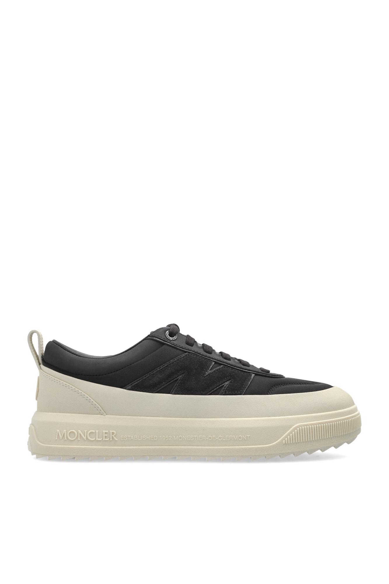 Moncler Monpulse Leather-trimmed Sneakers In Gray