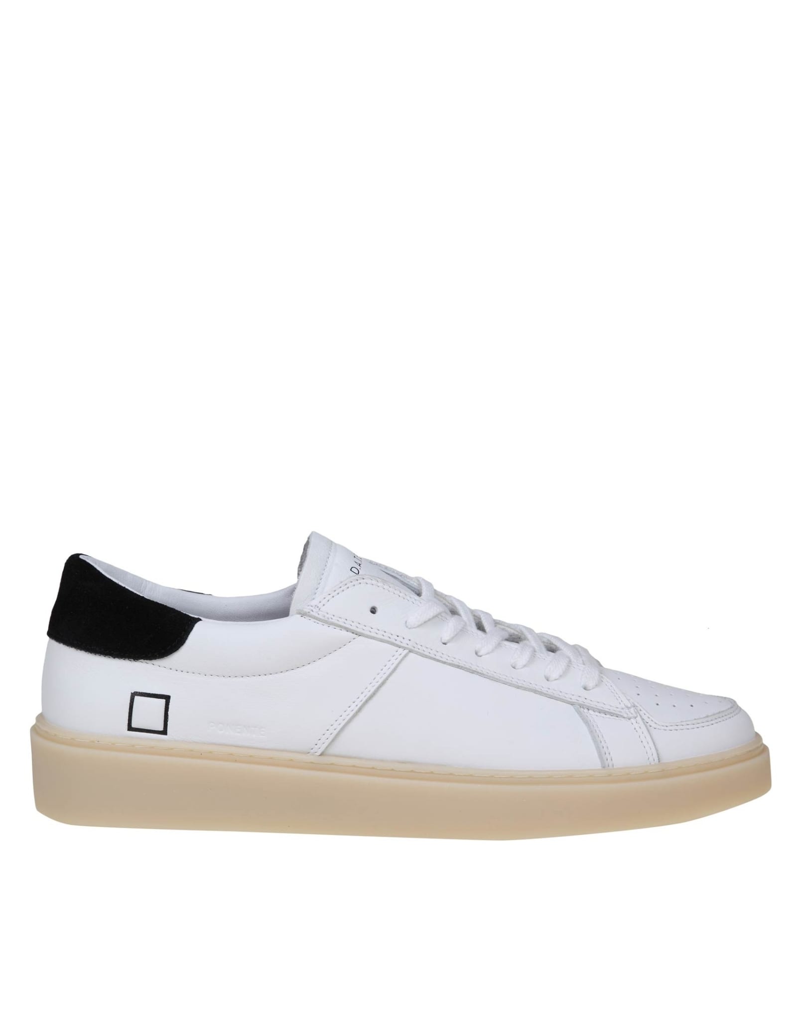 DATE PONENTE SNEAKERS IN BLACK/WHITE LEATHER