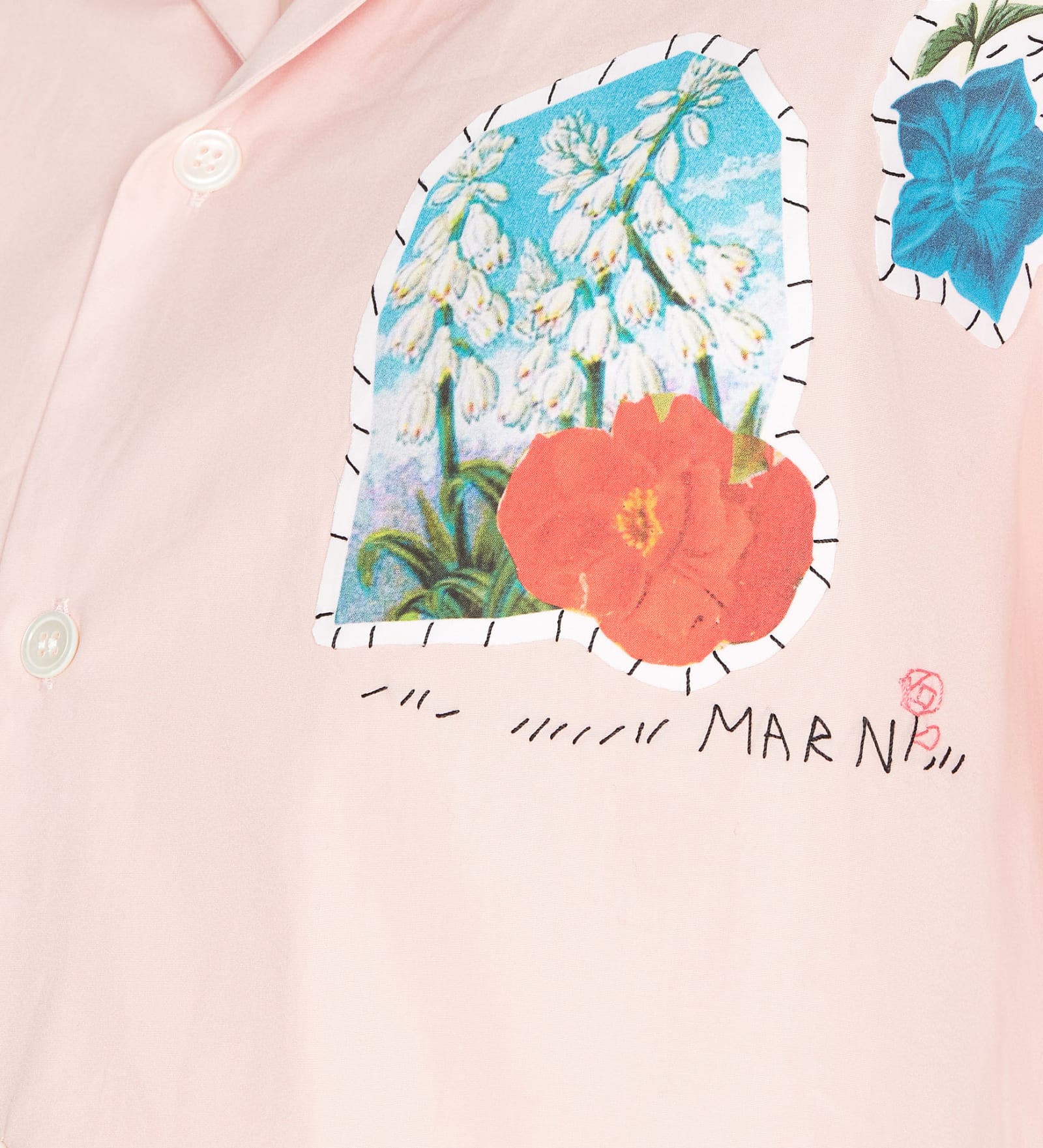 Shop Marni Crop Shirt In Pink