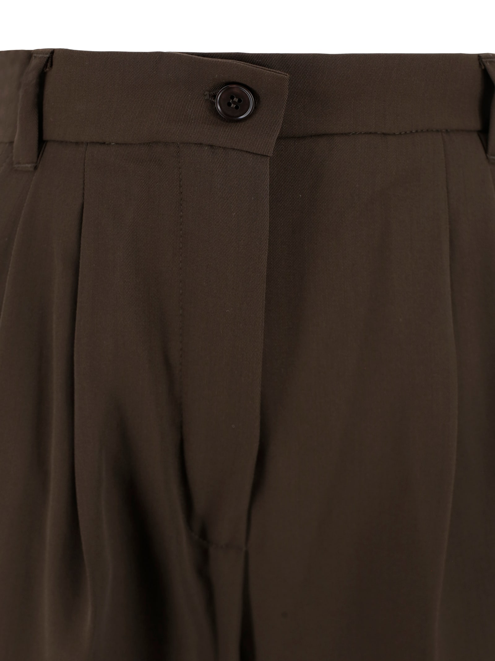 Weekend Max Mara Pantalone Garenna Marrone Scuro In Brown