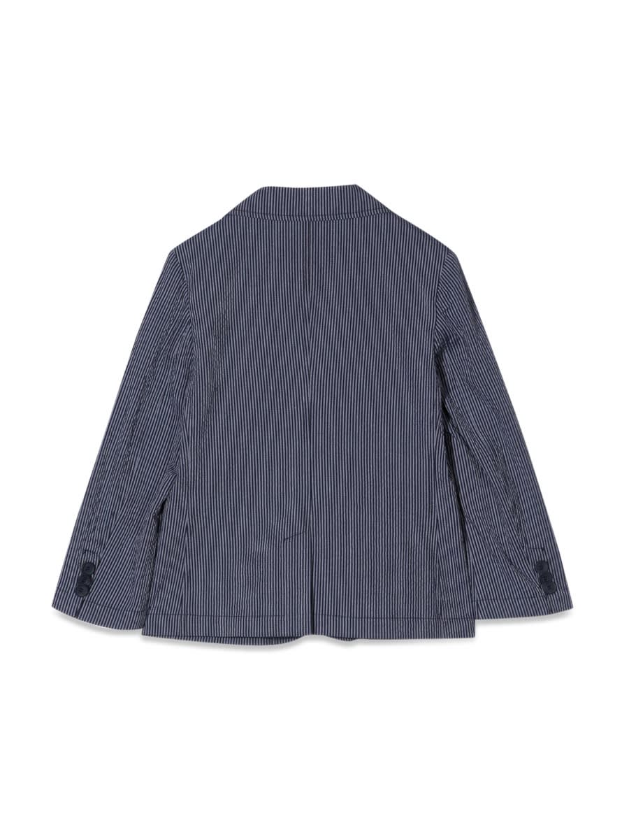 Shop Il Gufo Blue Stripe Blazer