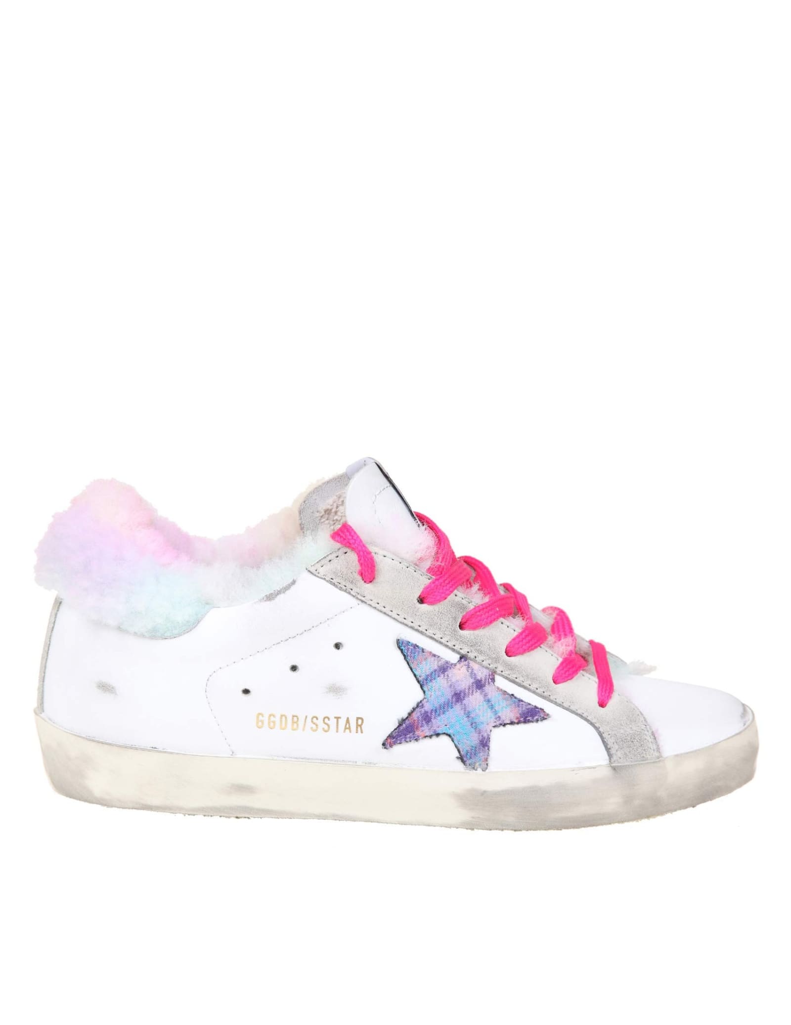 Golden Goose Superstar Sneakers In Leather And Shearling
