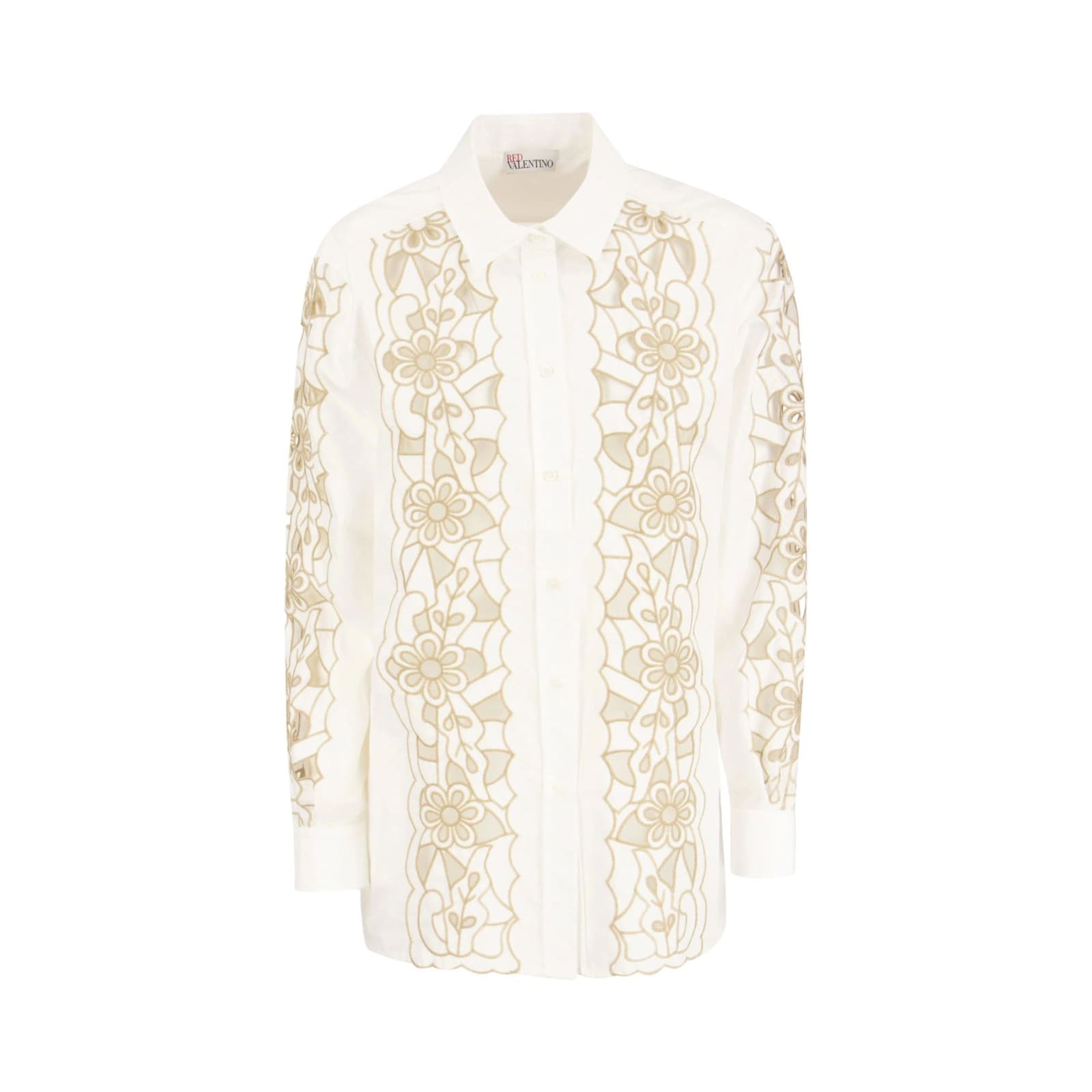 RED Valentino Red Embroidered Shirt