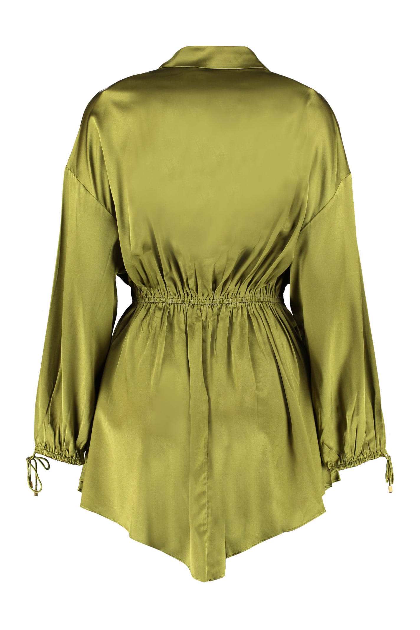 Retroféte Retrofête Silk Shirtdress In Green
