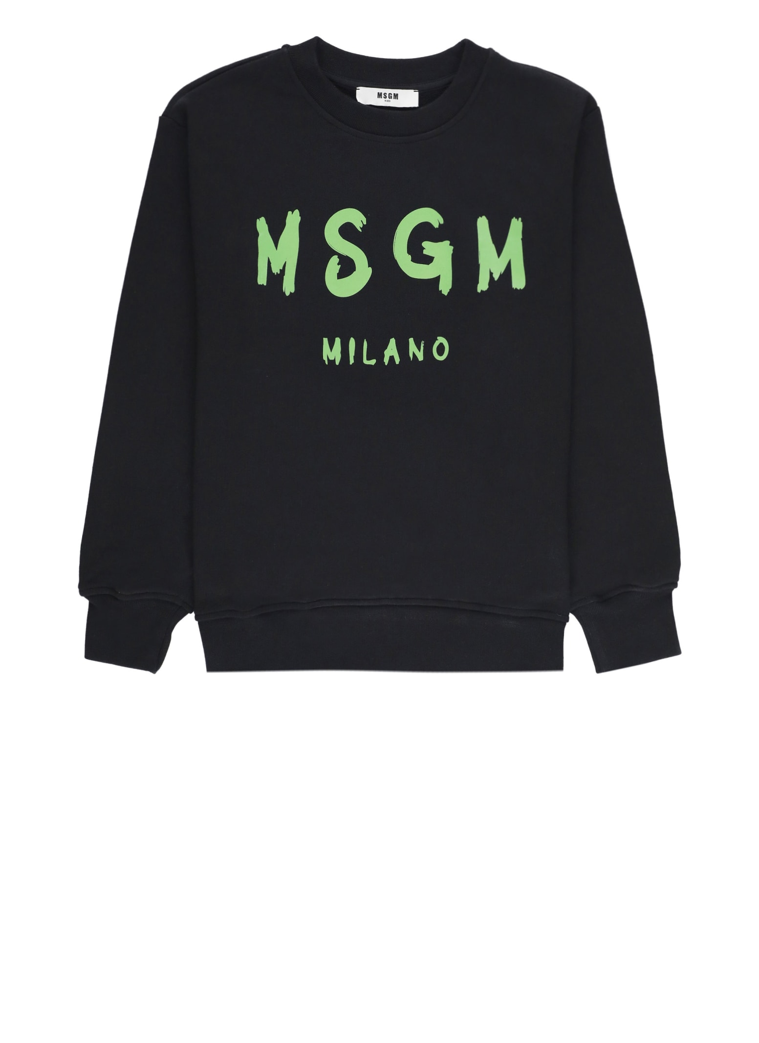 Msgm Kids' Logoed Sweatshirt In Black