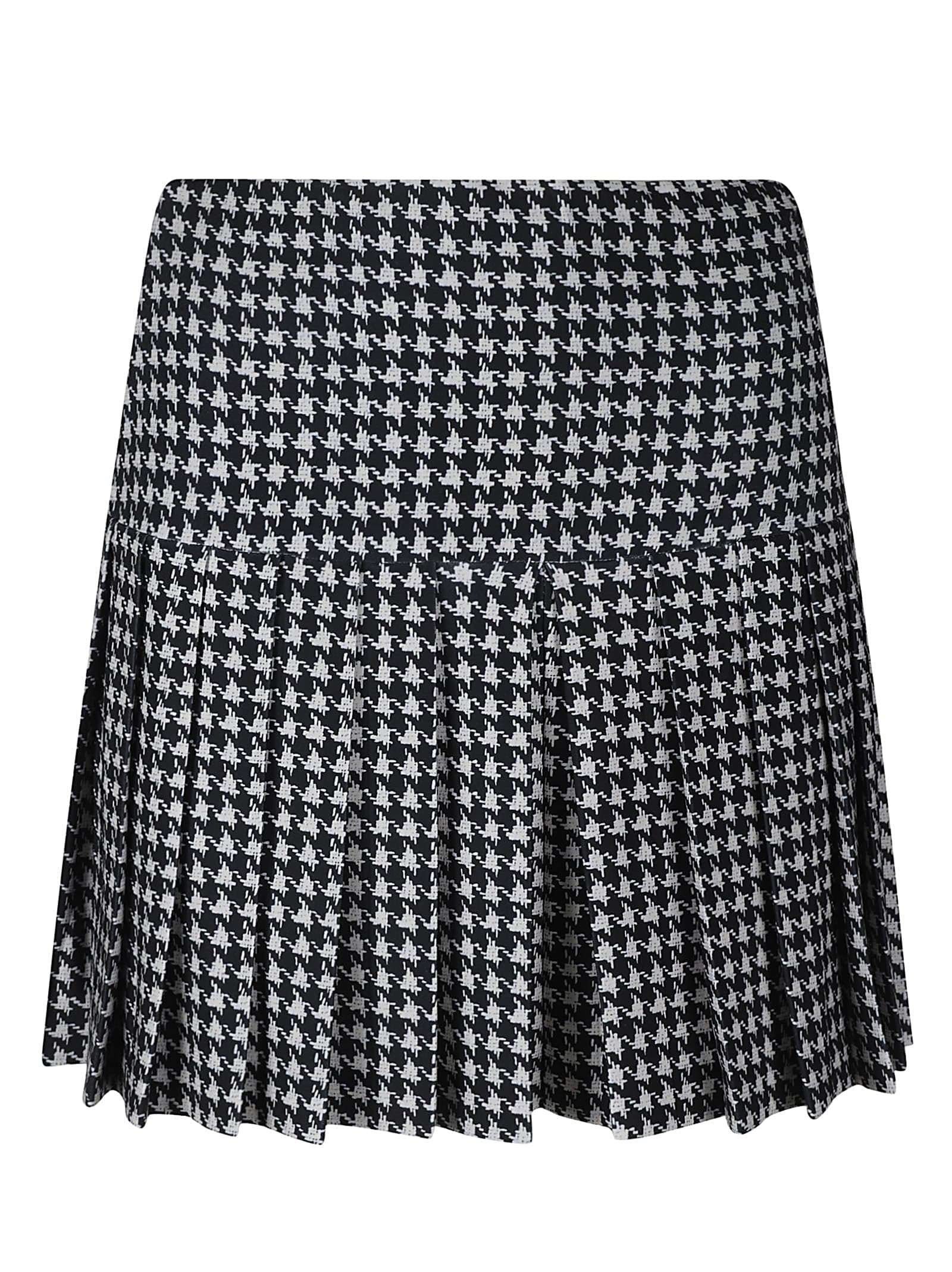 Printed Pleated Short Skirt