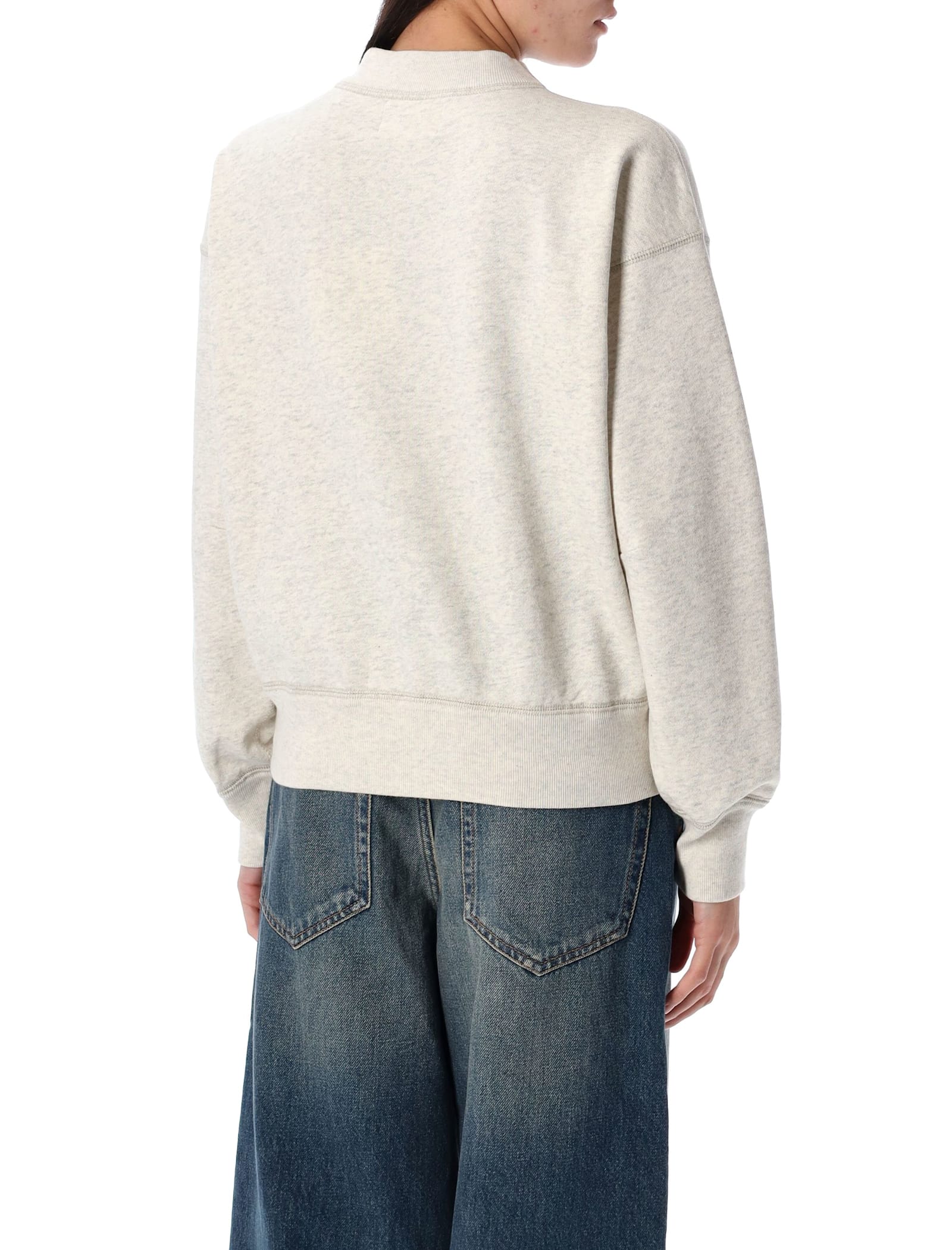 Shop Isabel Marant Étoile Moby Crewneck In Ecru Camel