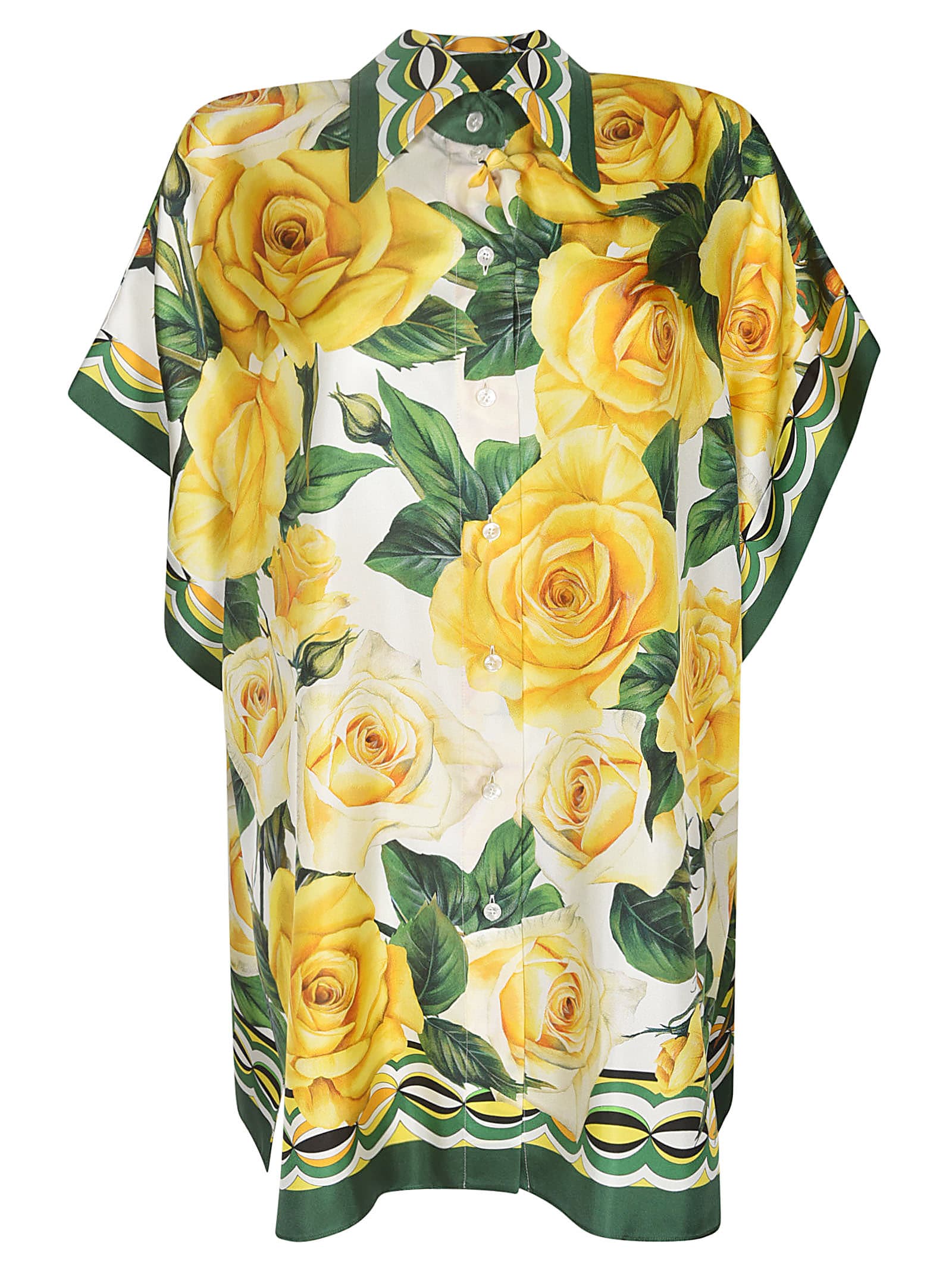 Dolce & Gabbana Floral Oversized Shirt In Multicolor