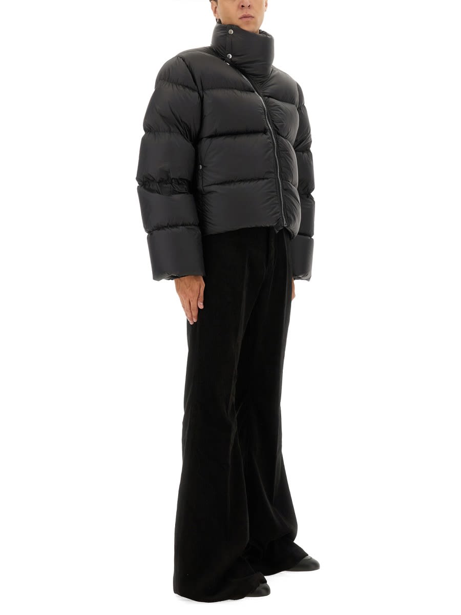 Rick Owens Down Jacket Turtle In Black