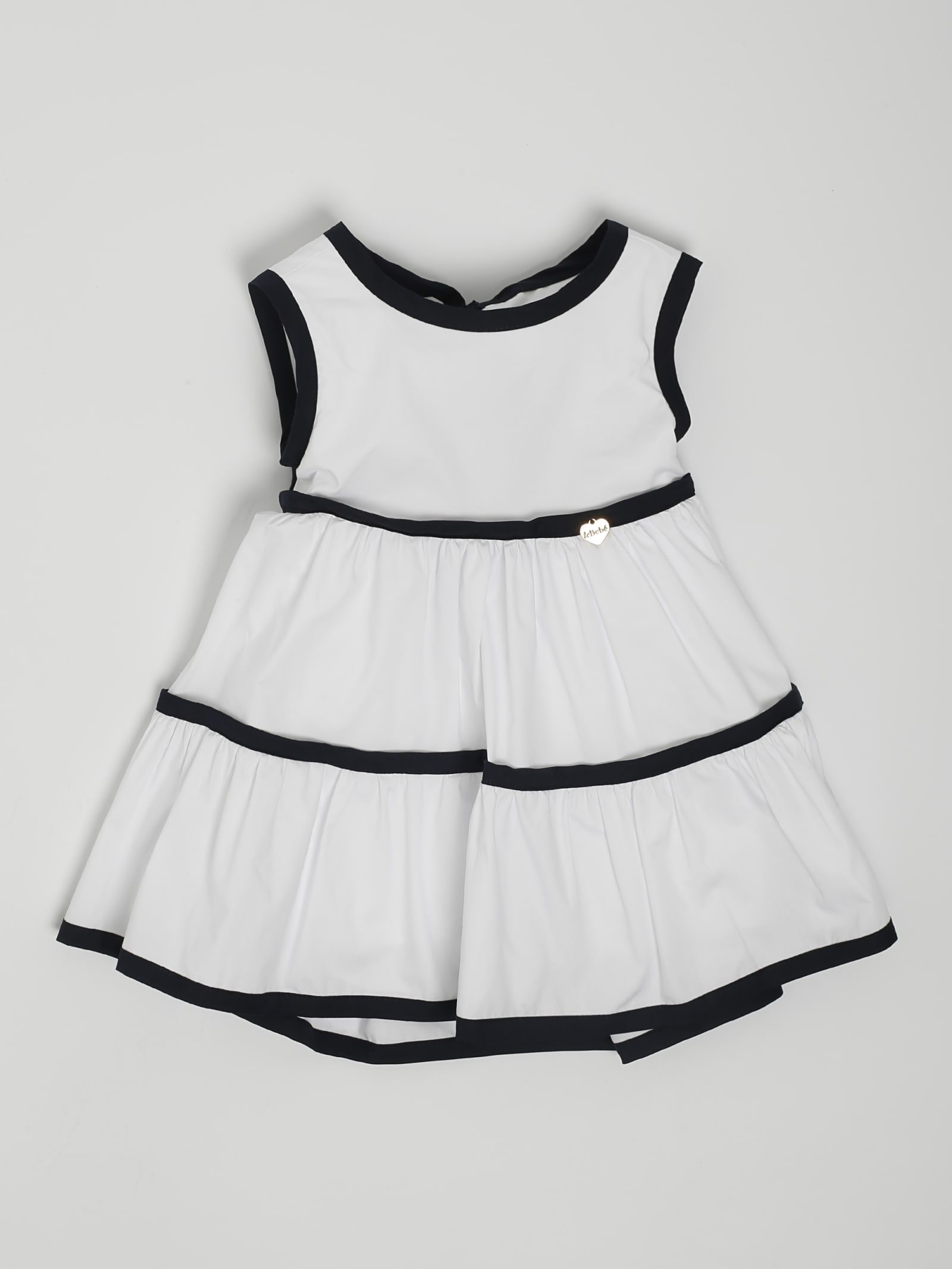 Lebebé Kids' Dress Dress In Bianco-blu