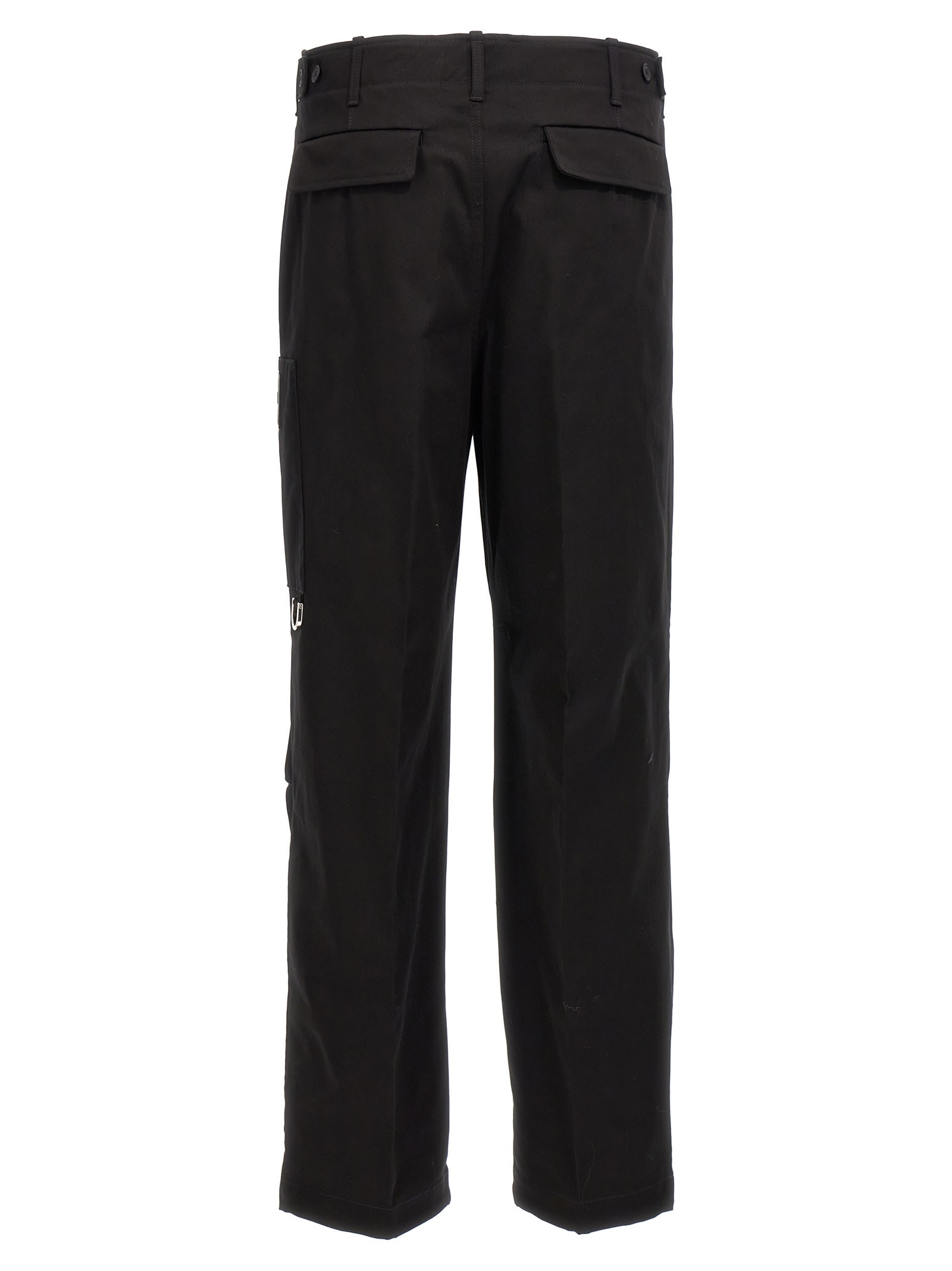 Shop Fendi Gabardine Trousers In Black