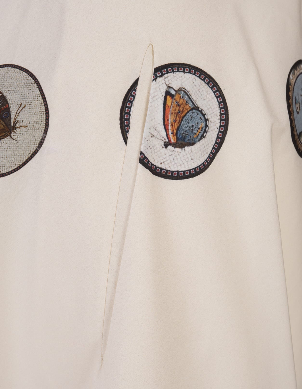 Shop Giambattista Valli White Midi Skirt With Micromosaic Print