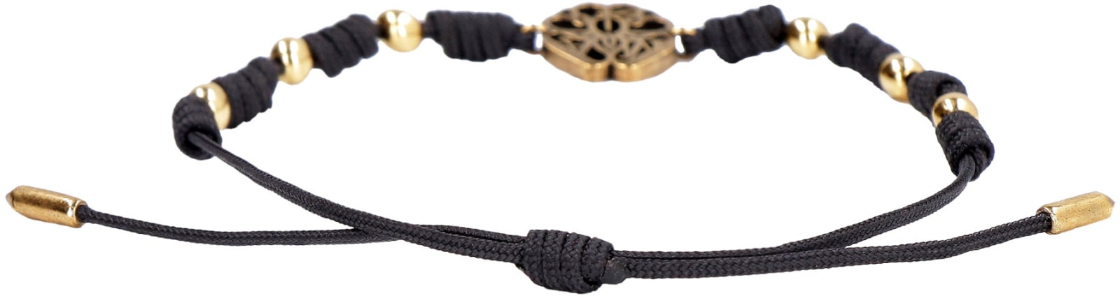 Shop Alexander Mcqueen Charm Cord Bracelet In Black