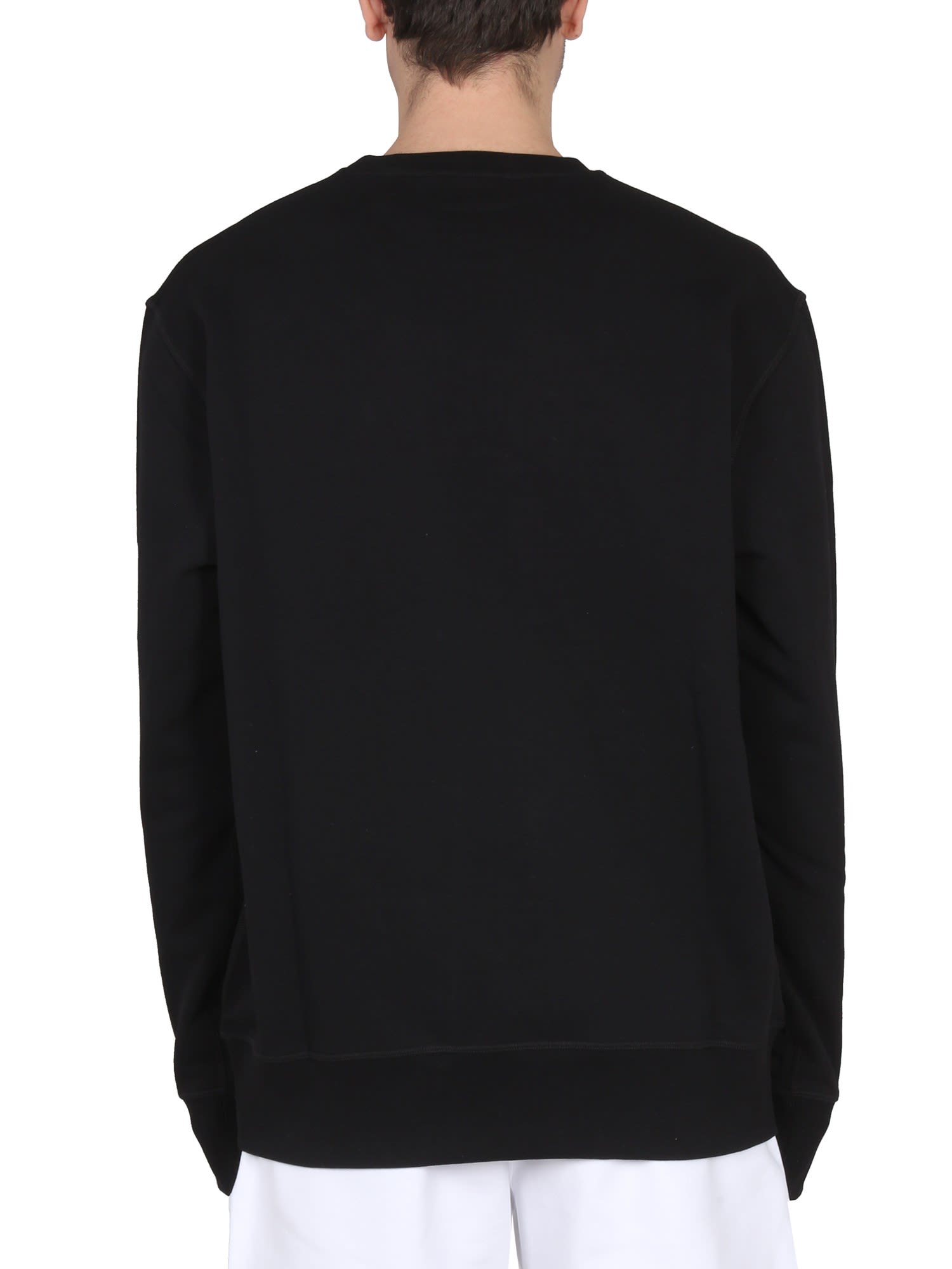Alexander Mcqueen Spray Effect Logo Sweatshirt In Black