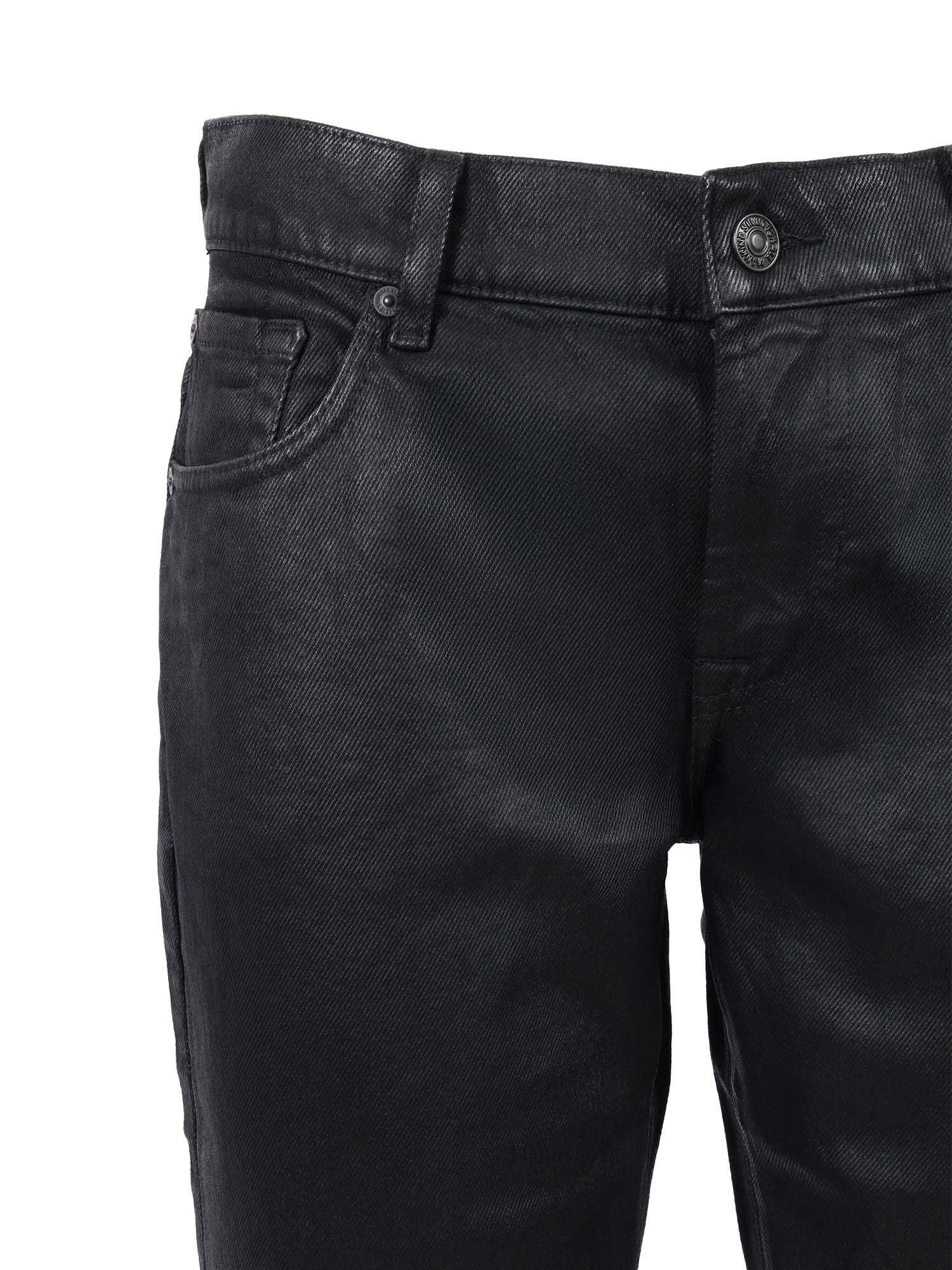 7 For All Mankind Spencer Flare Blackcat In Black