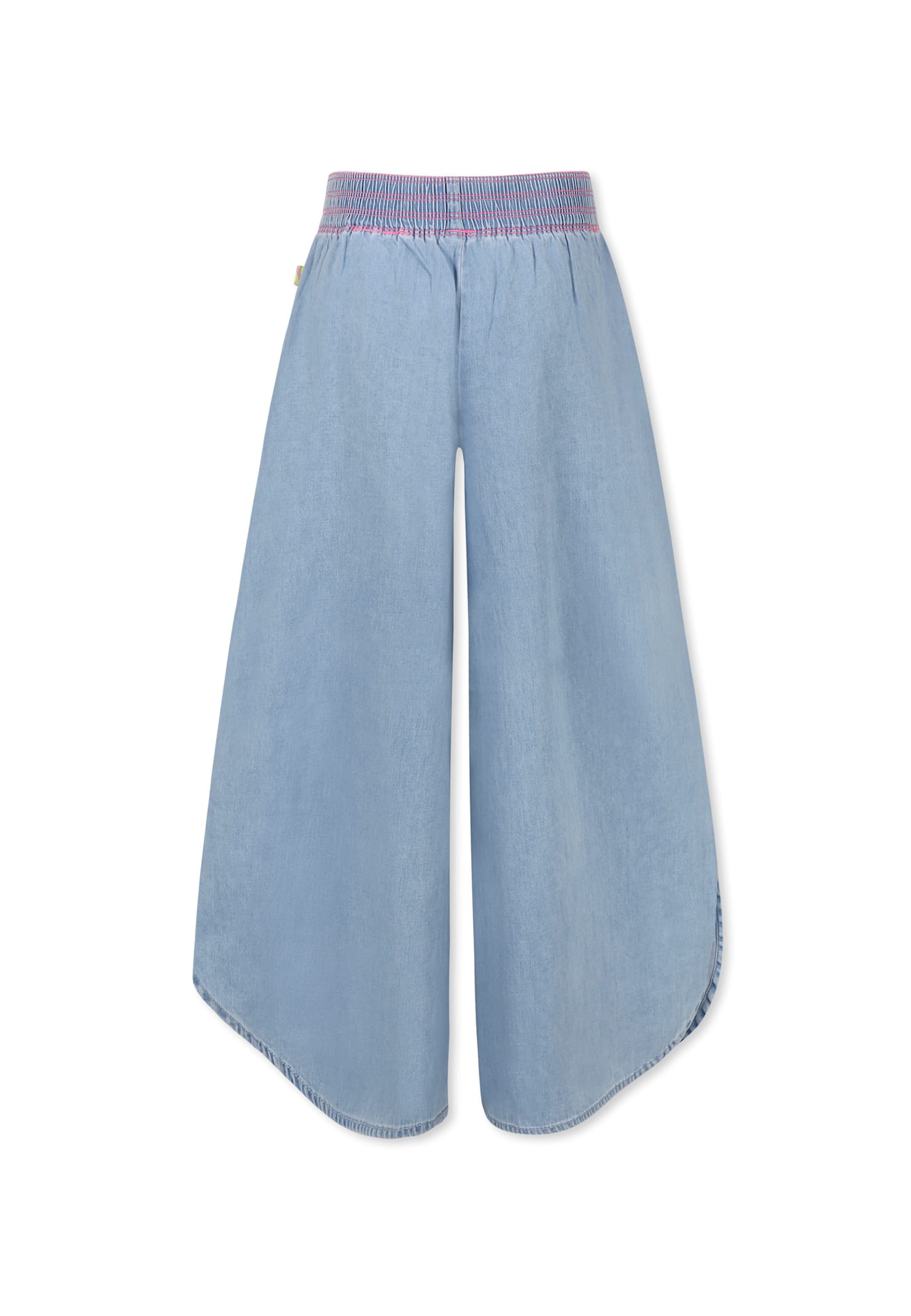 Billieblush Denim Jeans For Girl With Palm Tree In Denim