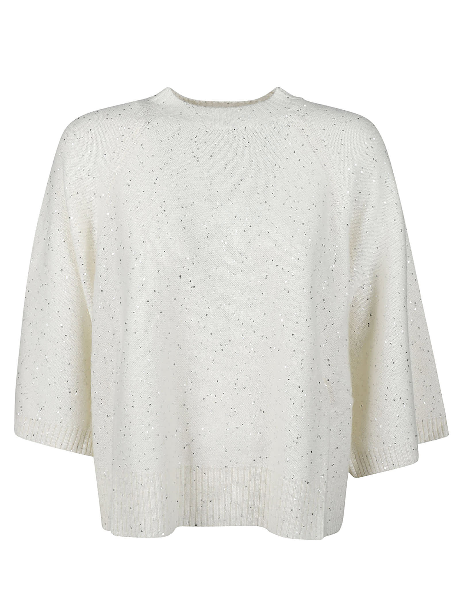 Shop Fabiana Filippi Threequarters Sleeve Sweater In Rafia