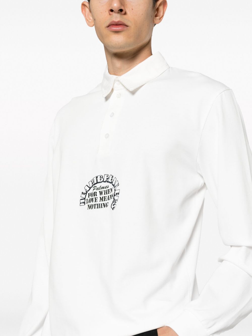 Palmes Logo Organic Cotton Shirt In White