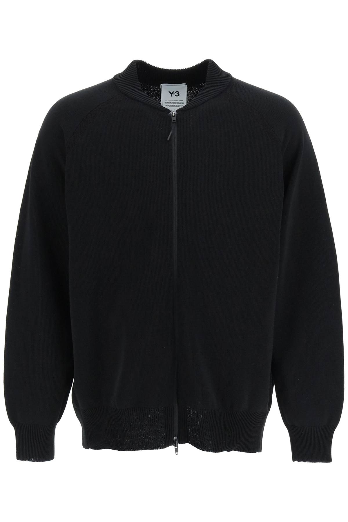 Y-3 Cotton And Linen Blend Zip-up Hoodie With Rear Logo