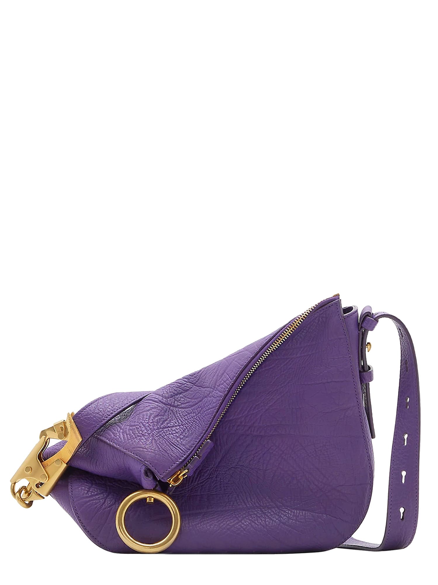 Shop Burberry Knight Shoulder Bag In Purple