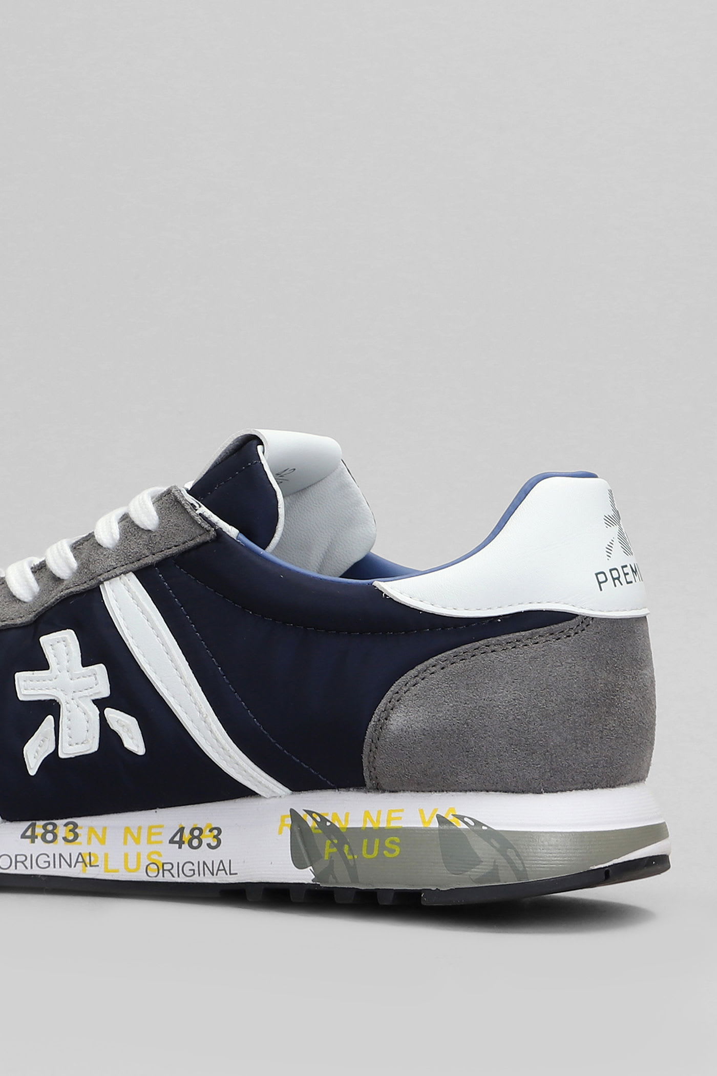 Premiata Lucy Sneakers In Grey Suede And Fabric In Gray