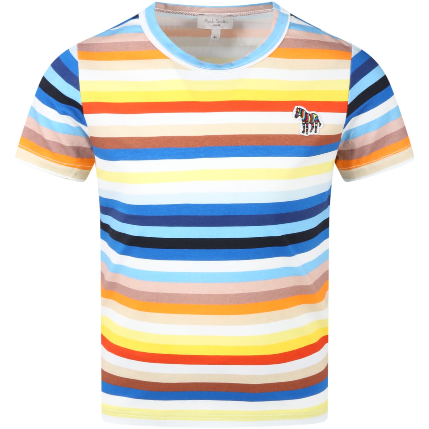 Paul Smith Junior Multicolor T-shirt For Boy With Zebra