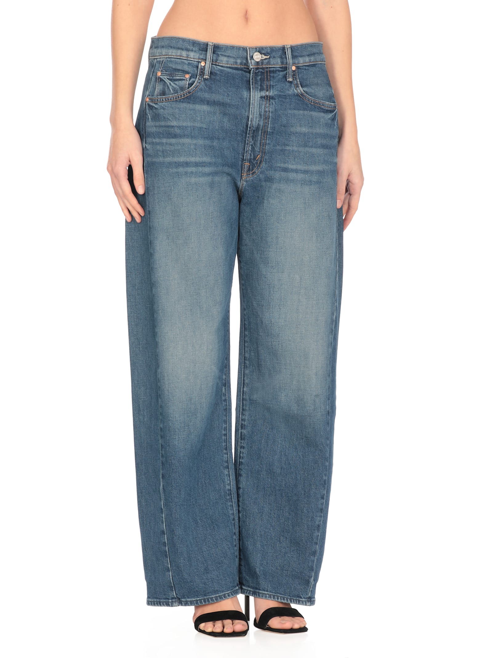 Mother Wide-leg Trousers Faded Wash