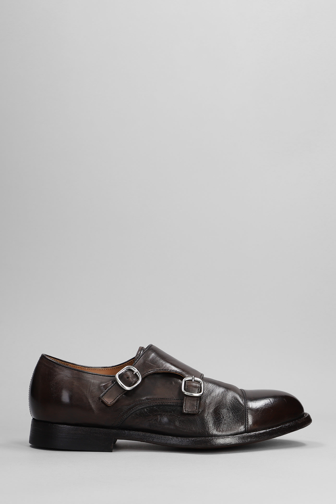 Green George Loafers In Brown Leather