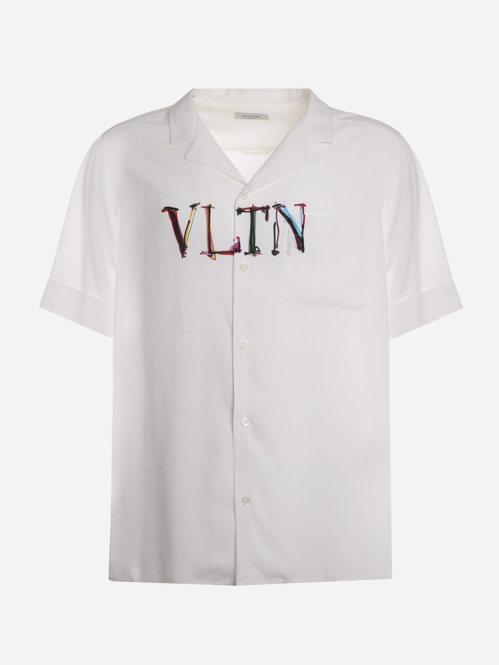 Valentino Viscose Shirt With Graphic Logo Print