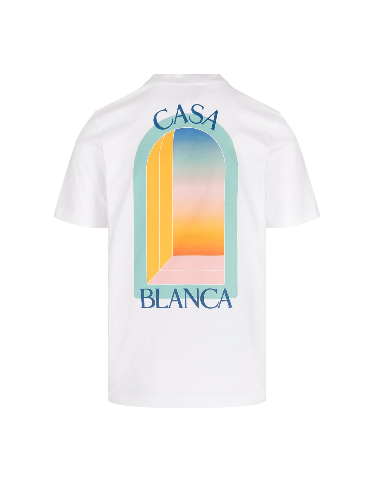 Shop Casablanca Larc Coloré T-shirt In White