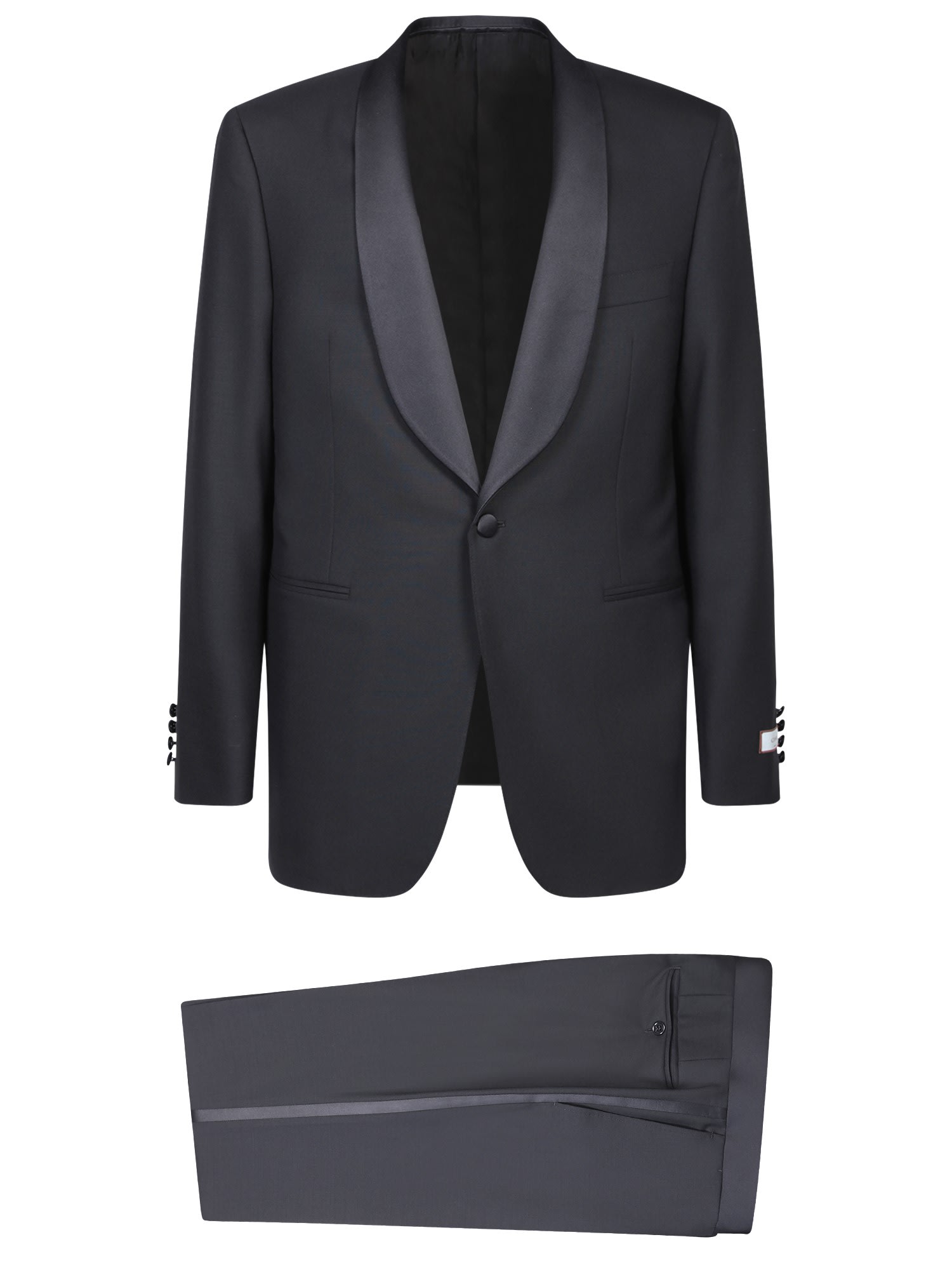 Shop Canali Single-breasted Armored Black Smoking