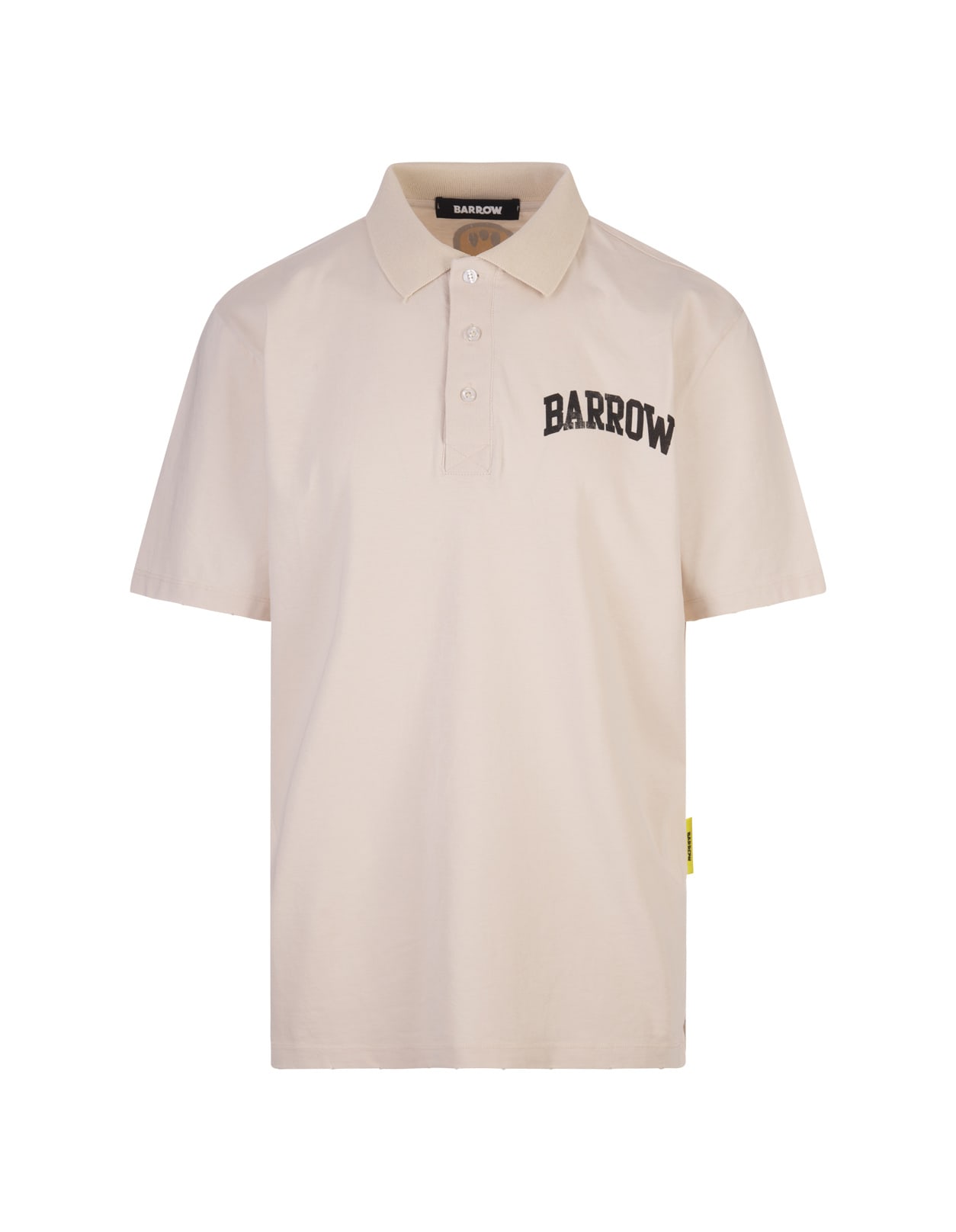 Shop Barrow Dove Polo Shirt With Logo And Smile In Brown