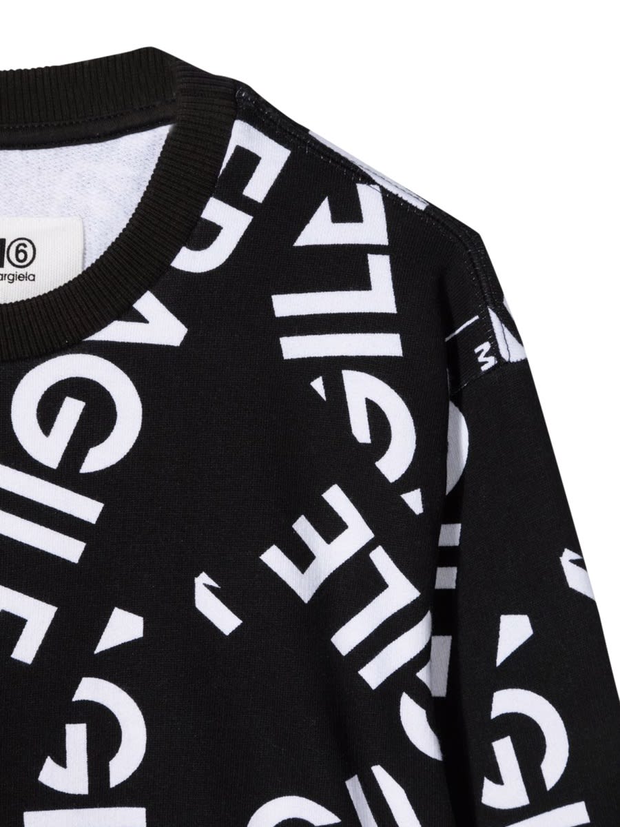 Mm6 Maison Margiela Felpa In Black