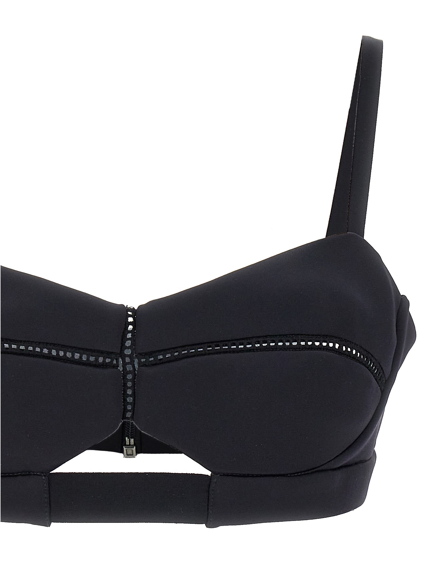 Shop Giovanni Bedin Scuba Bralette Top In Black