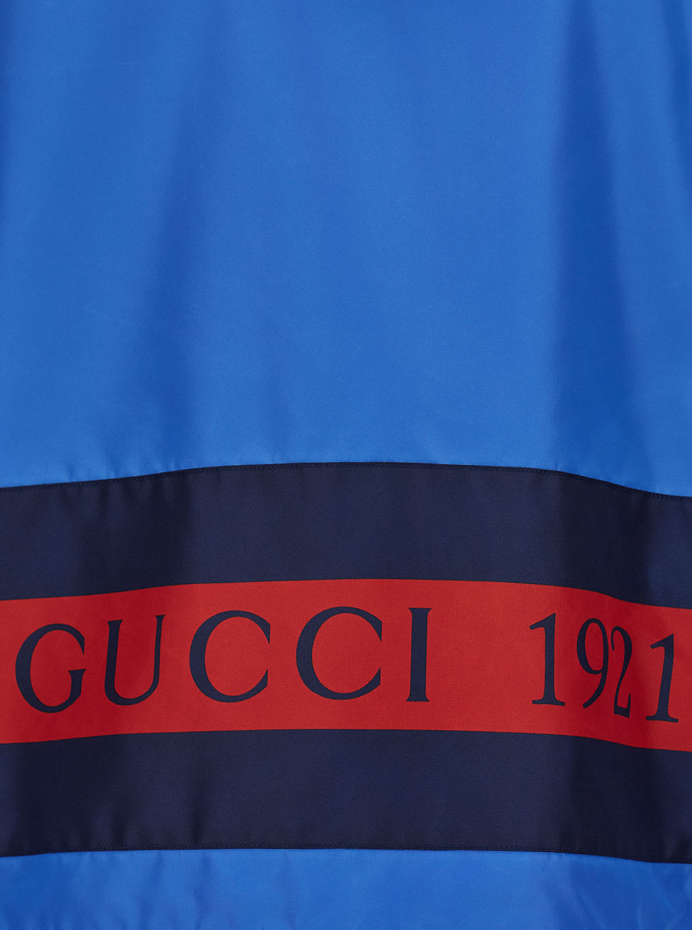Gucci Web And Logo Print Windbreaker Jacket In Blue