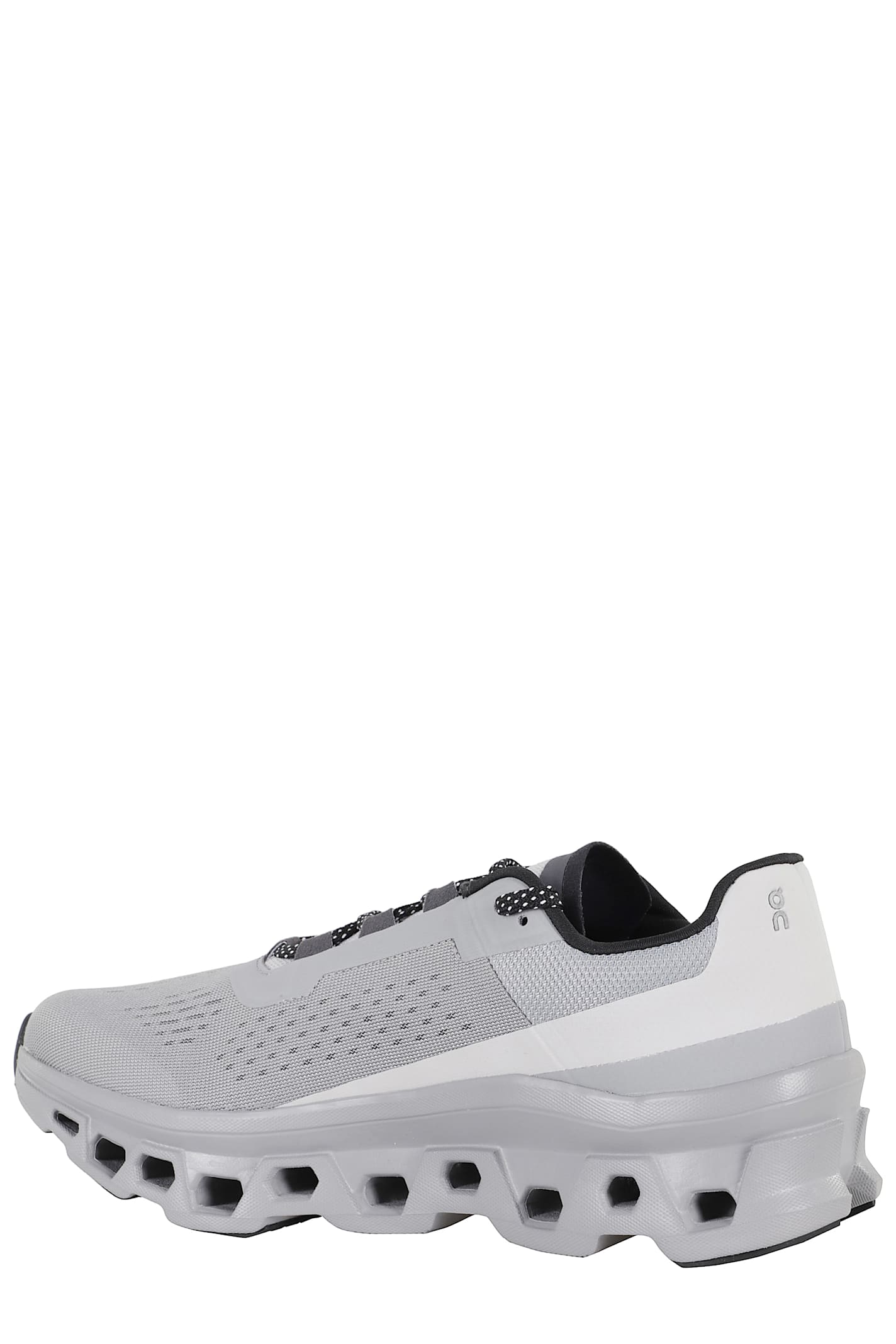 On Breathable Grey Sneakers With Robust Rubber Sole In Gray