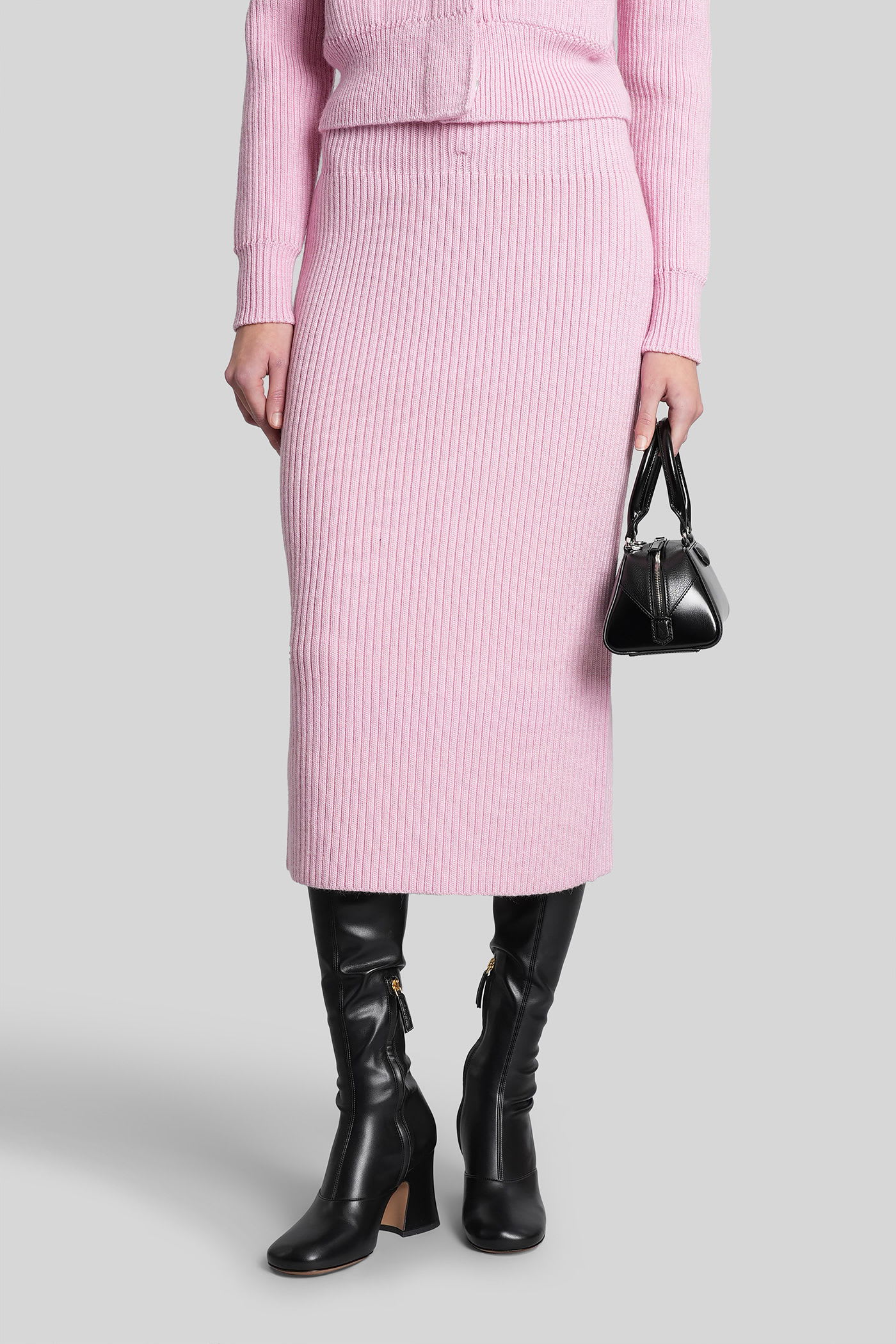 Givenchy Skirt In Rose-pink Wool In Pink