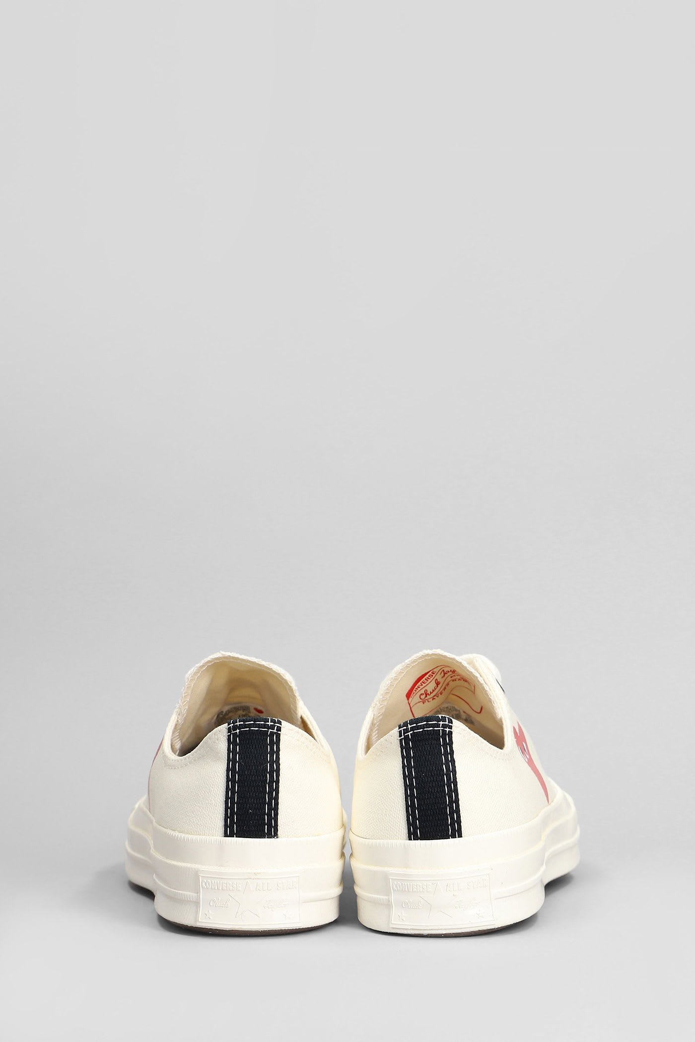 Comme Des Garçons Play Chuck 70 Cdg Low Sneakers In Beige Cotton In Sand